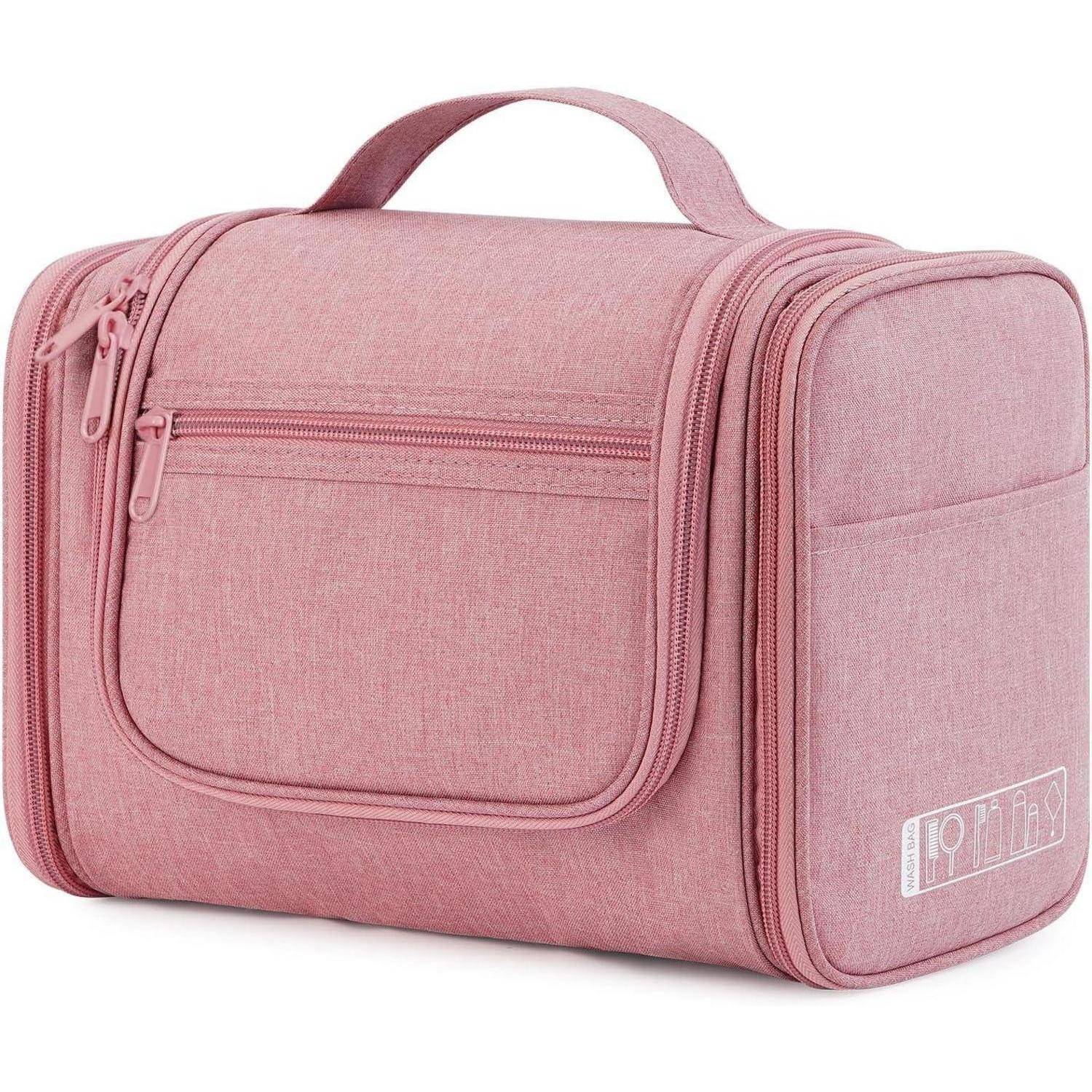 Waschtasche Groß Aufhängen Herren Damen Camping Reisen Dunkelpink