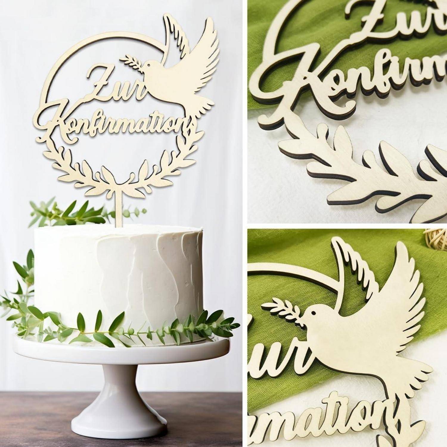 Tortendeko Konfirmation Holz Topper Junge Zur Konfirmation Cake Topper