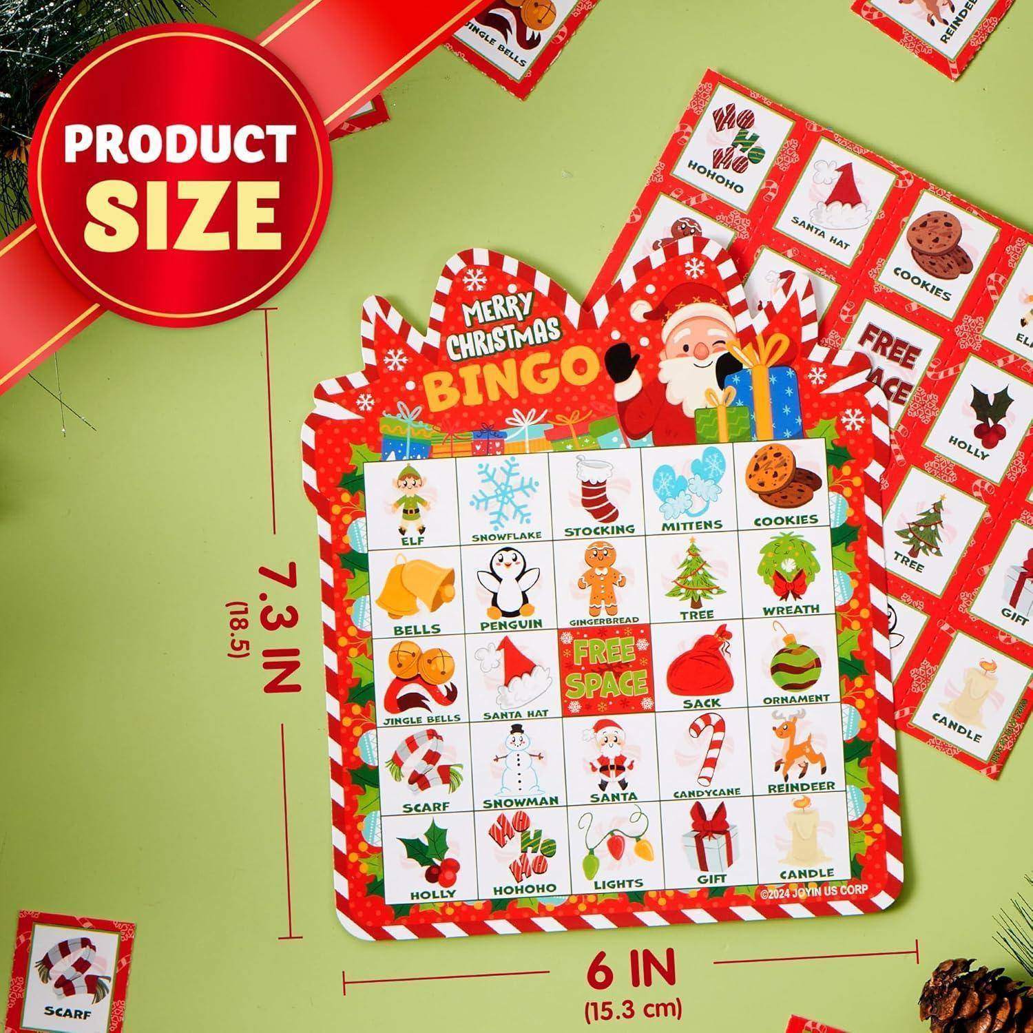 Weihnachts Bingokarten 5x5 28 Spieler Kinder Party Traditionell