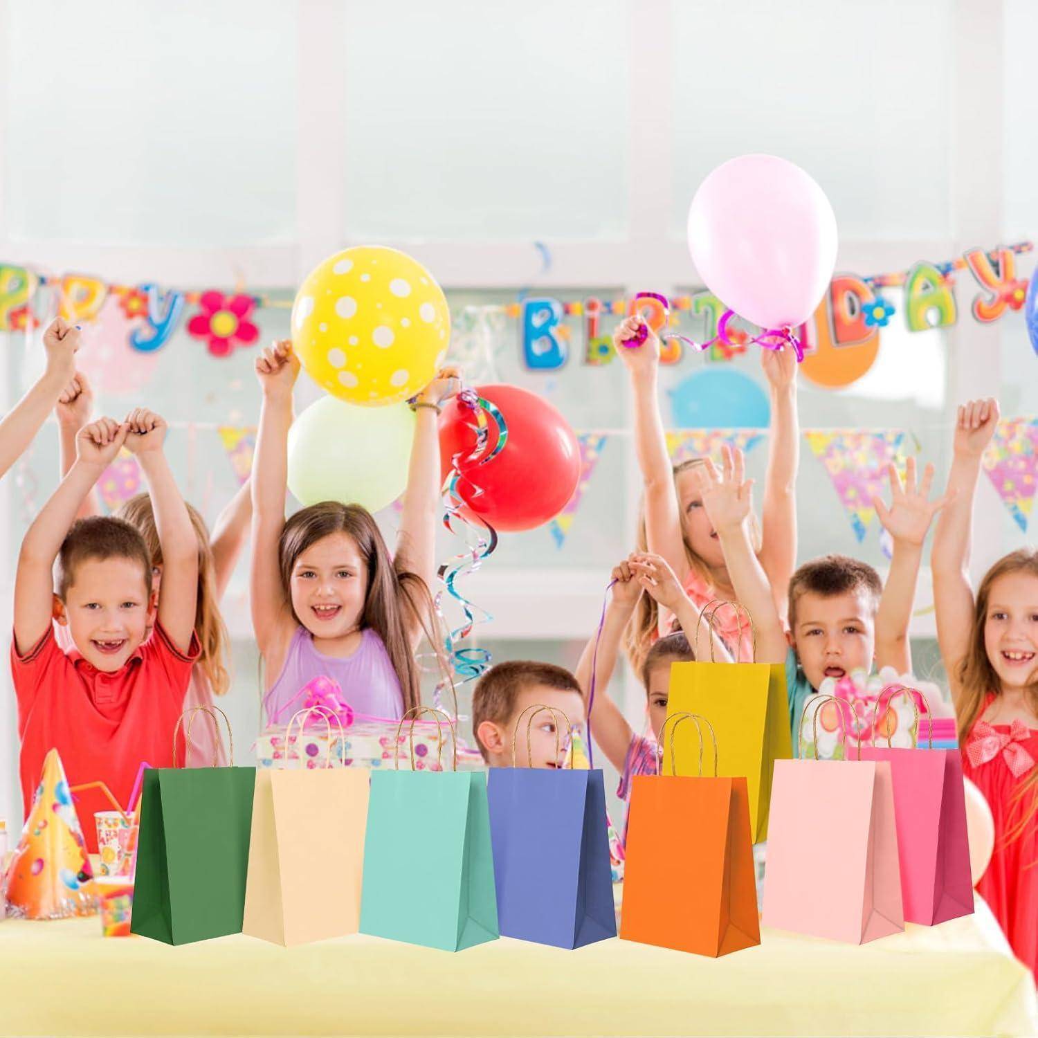 Geschenktüten Kraftpapiertüten Henkel 24 Stück Morandi