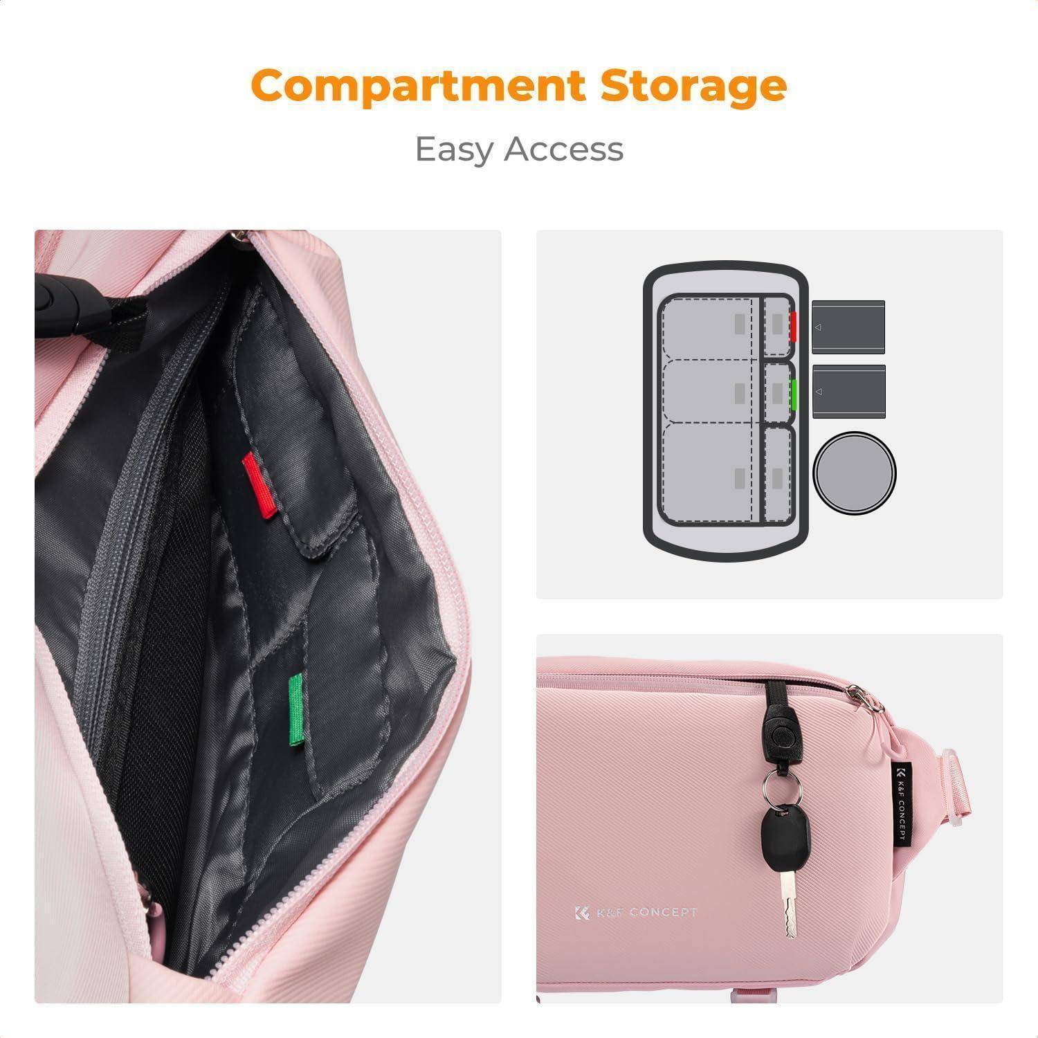 Kamera Rucksack Schultertasche Fotografen Rechteck Hülle 9-rosa(m)