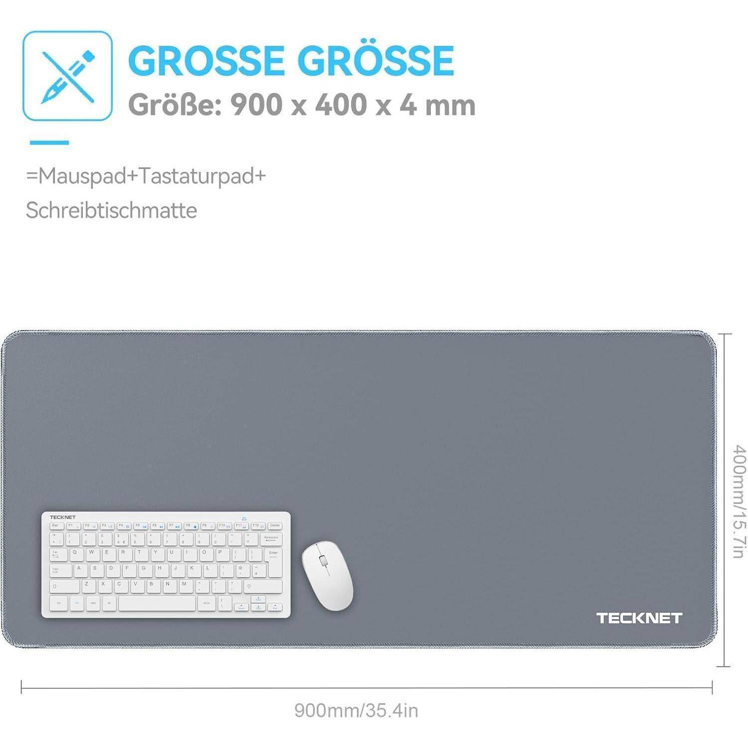 Mauspad XXL Gaming 900x400mm Speed wasserdicht Dunkelgrau 90 x 40 cm