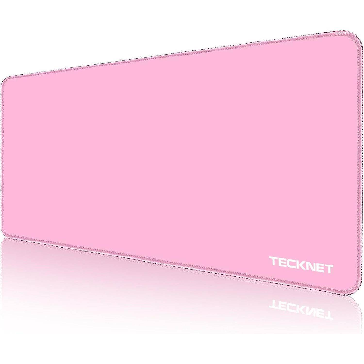 Mauspad XXL 900x400 Gaming schwarz wasserdicht Reines Rosa 90 x 40 cm