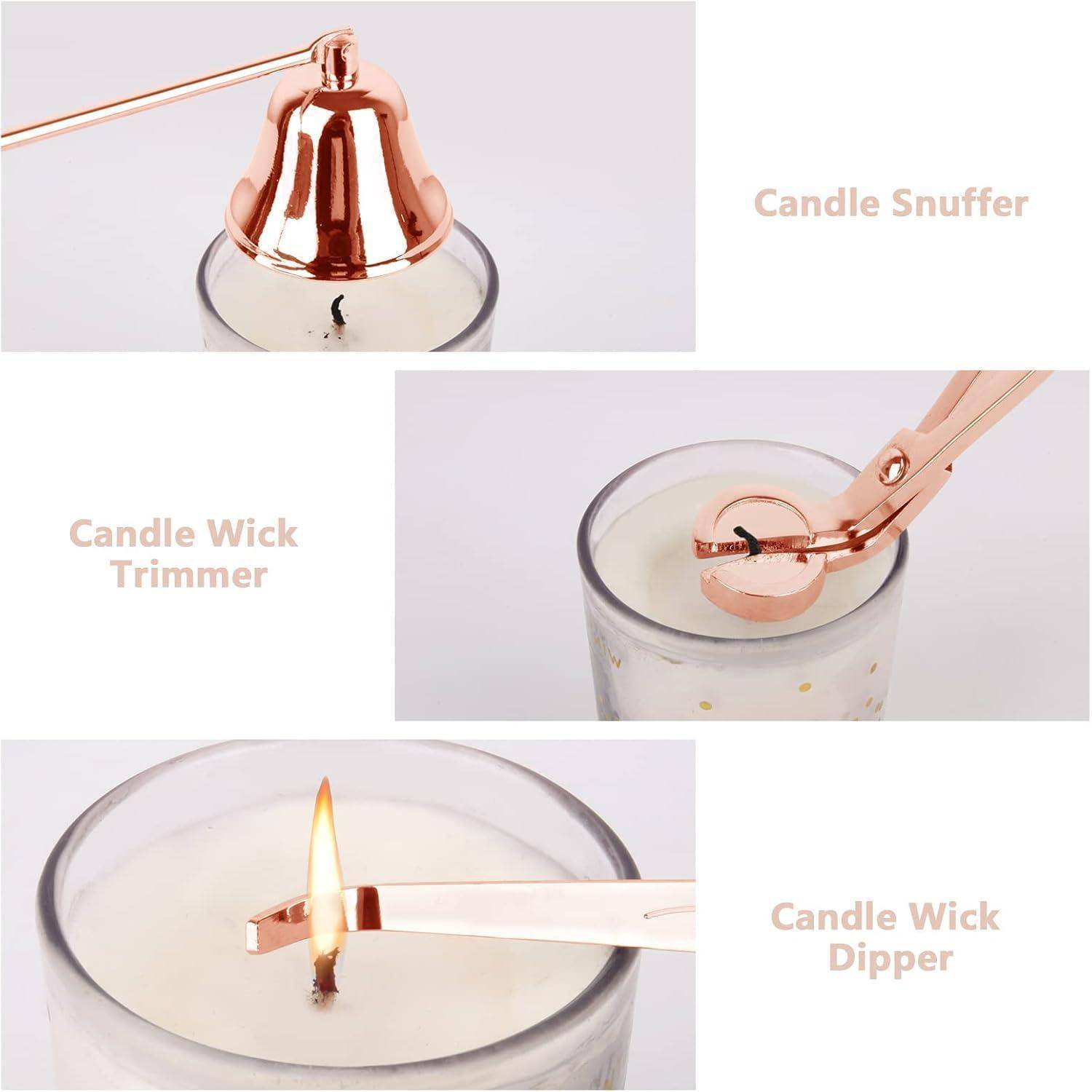 Dochtschere Kerzenlöscher Rosé Gold Kerzenlöscher Set