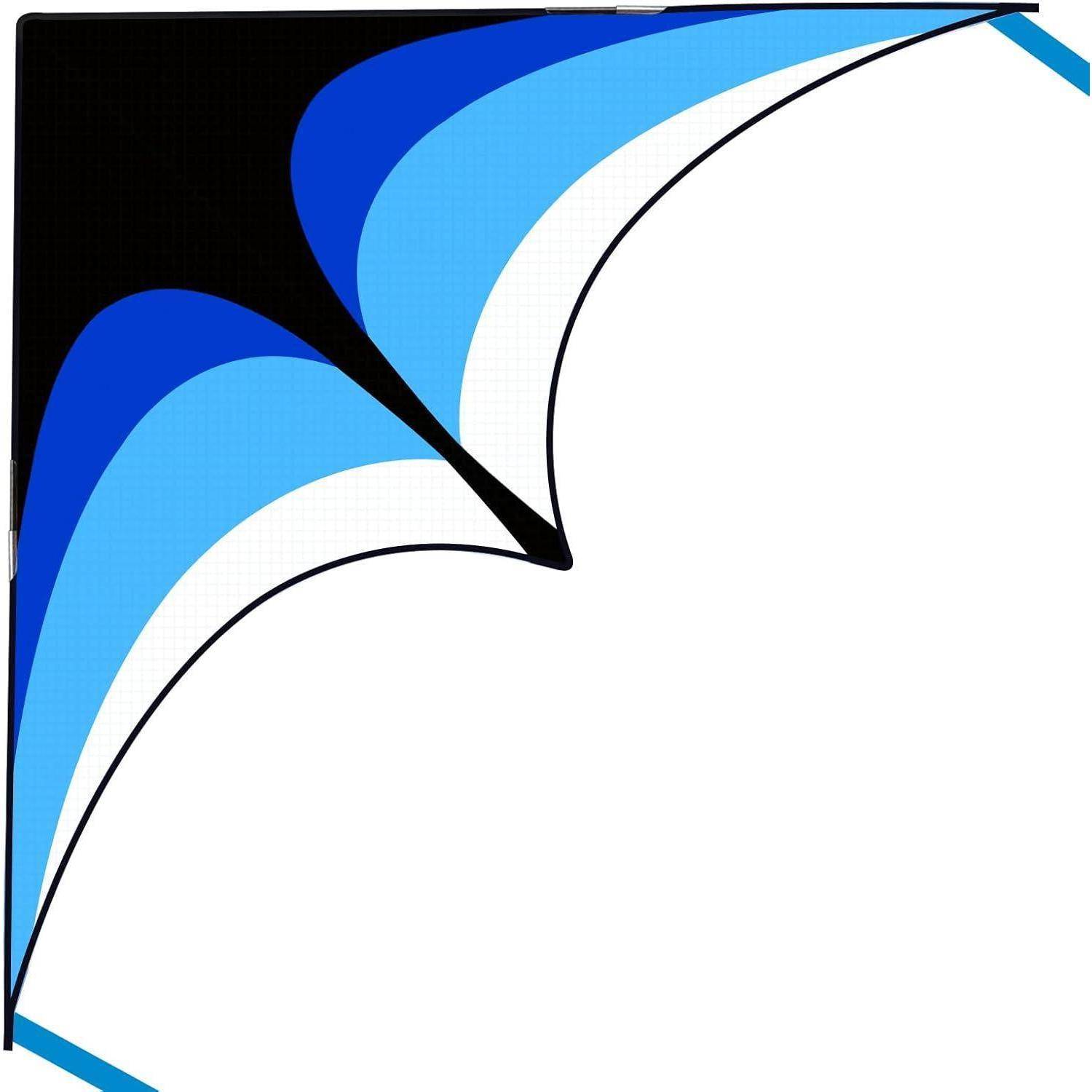 Flugdrachen Delta Kinder Anfänger 2 Bänder Drachenschnur Blau