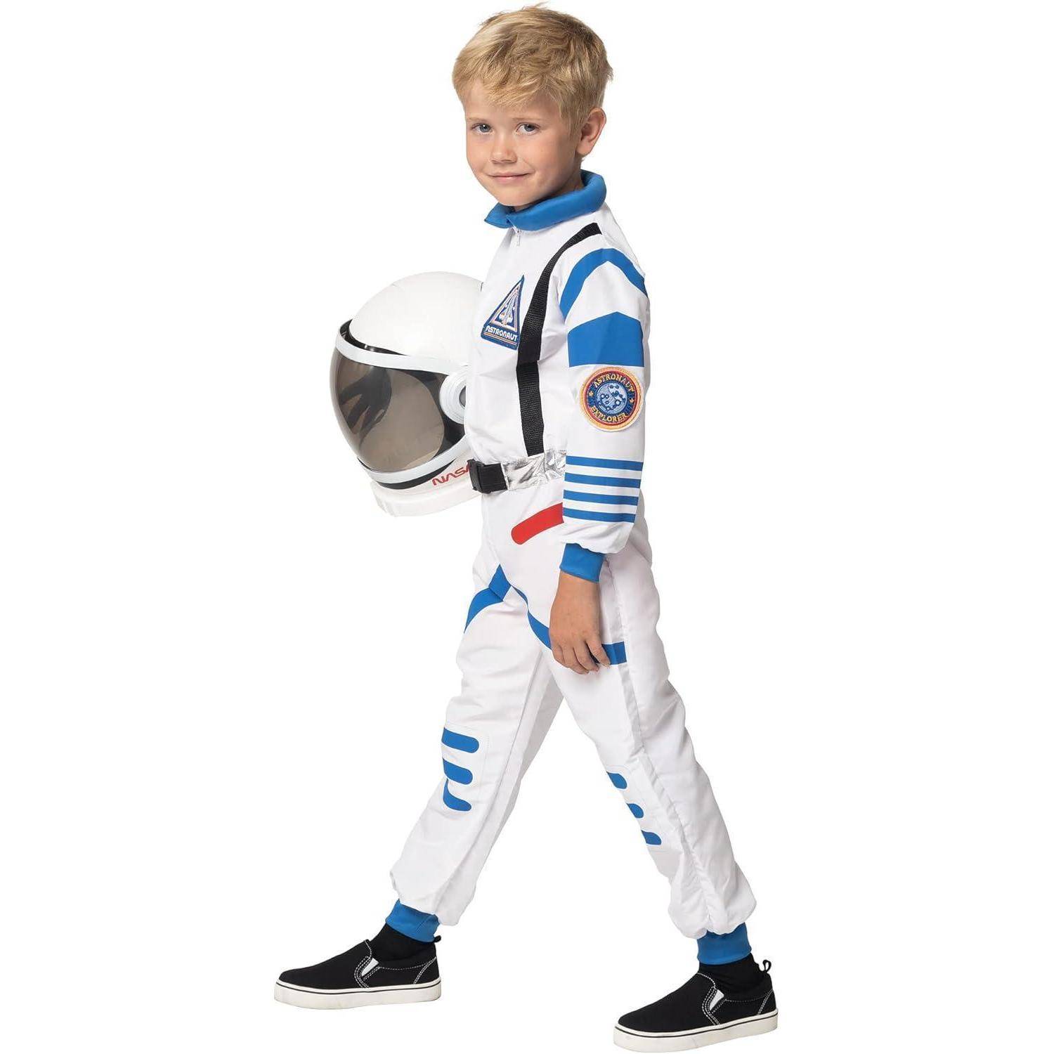 Kostüm Kind Halloween Astronaut Jumpsuit Helm Large 10-12 Jahre