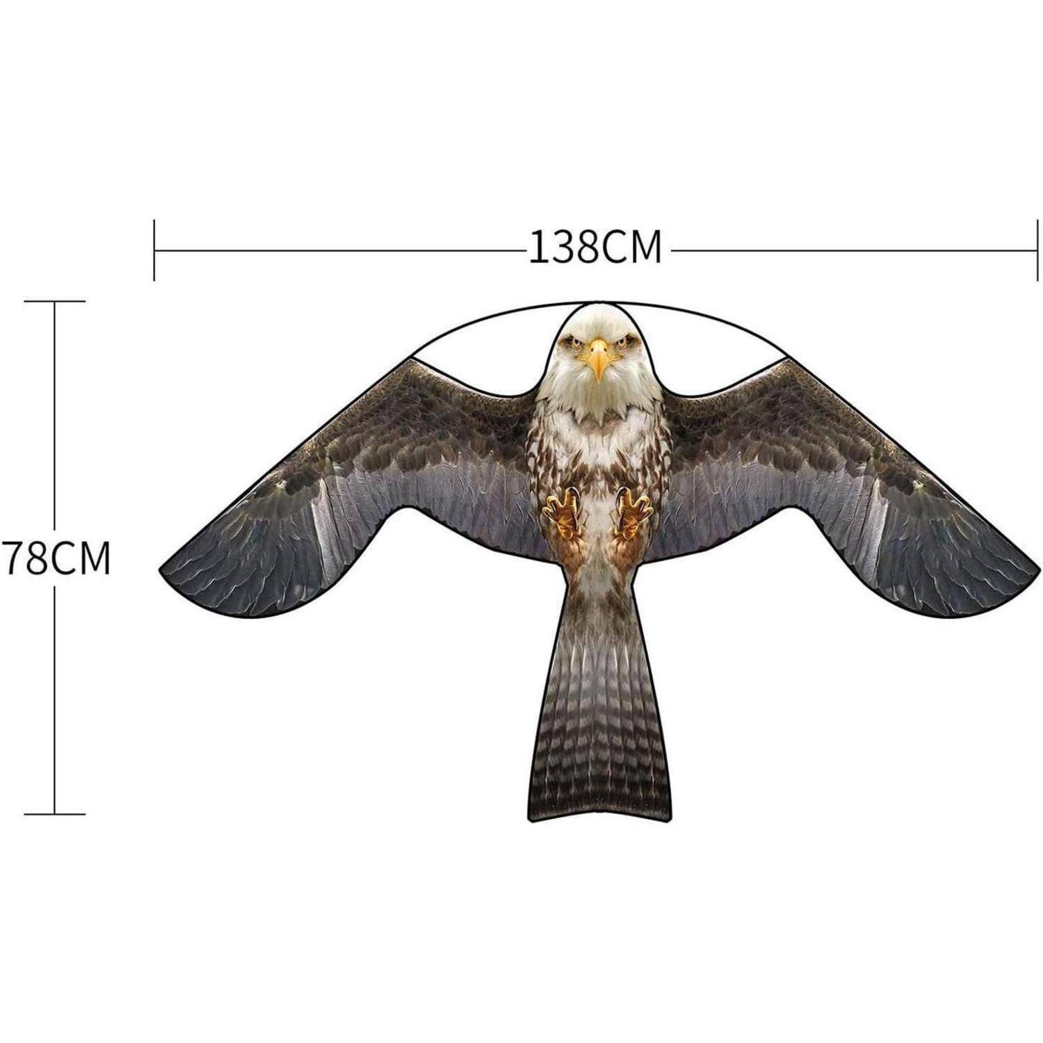 Flugdrachen Vogelschreck Garten Bauernhof 0.0 Meter Rot-Nein Stange