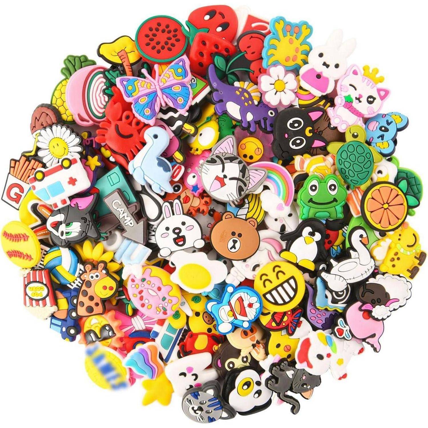 Schuhcharms Kinder PVC Cartoon Clogs Random Charms-110 Stück