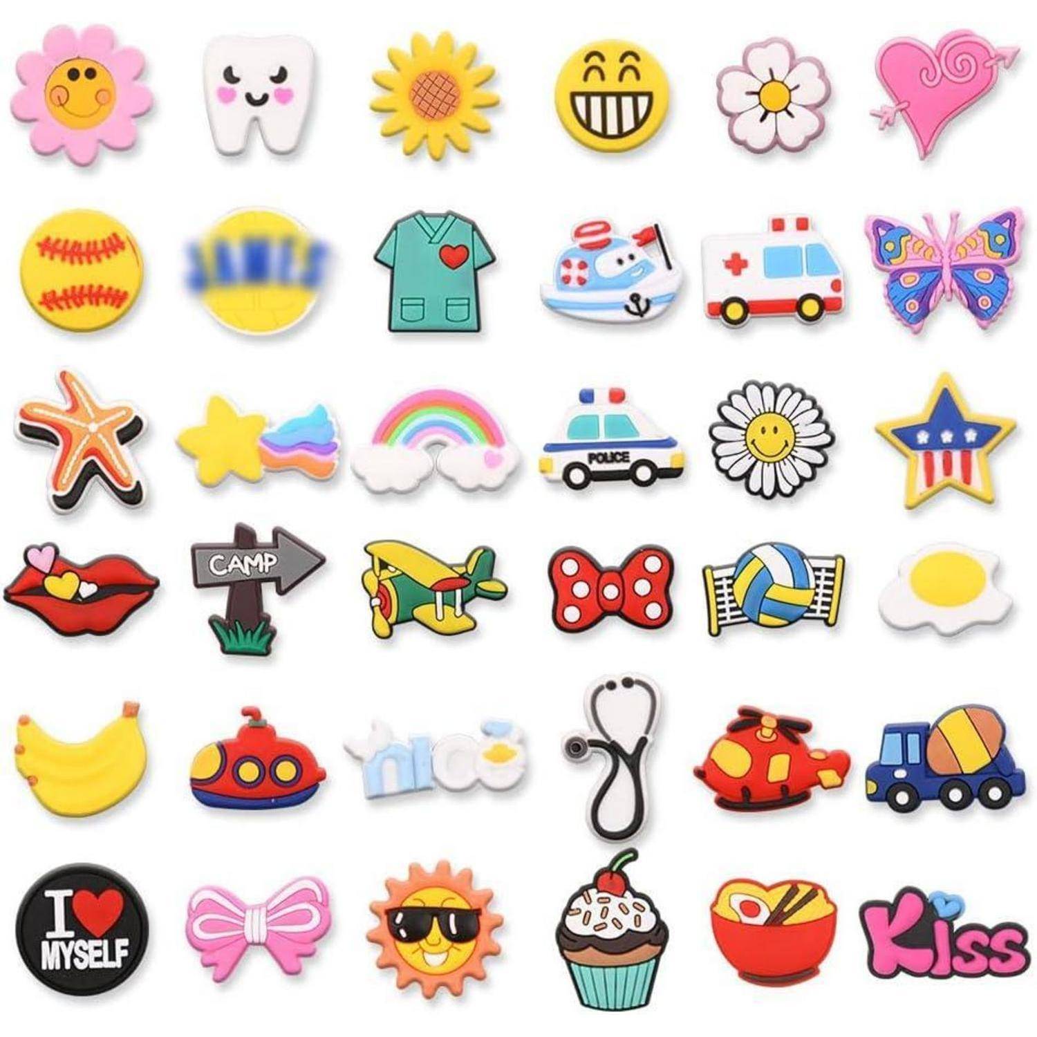 Schuhcharms Kinder PVC Cartoon Clogs Random Charms-110 Stück