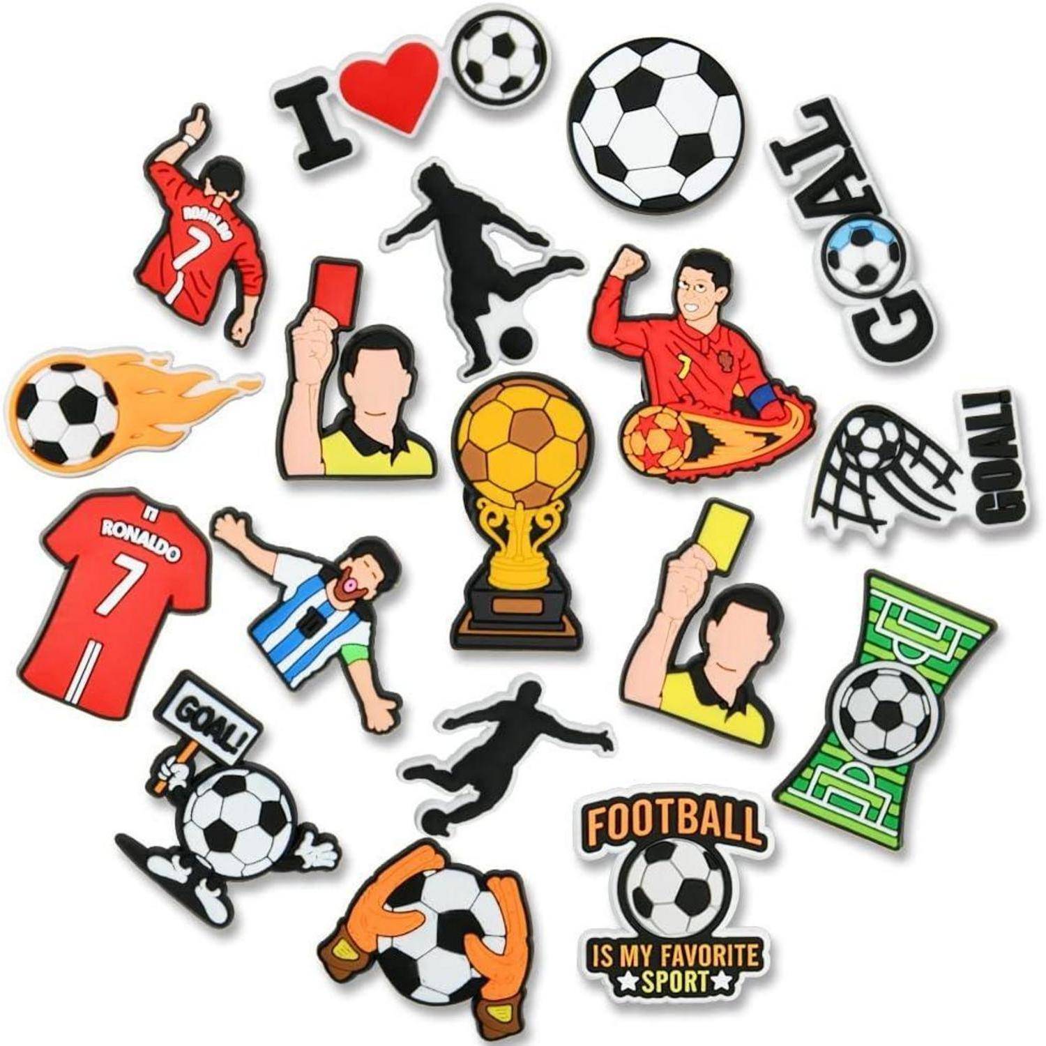 Schuh Charms PVC Clogs Armband Kleinkinder Mädchen Fußball 18 Stück