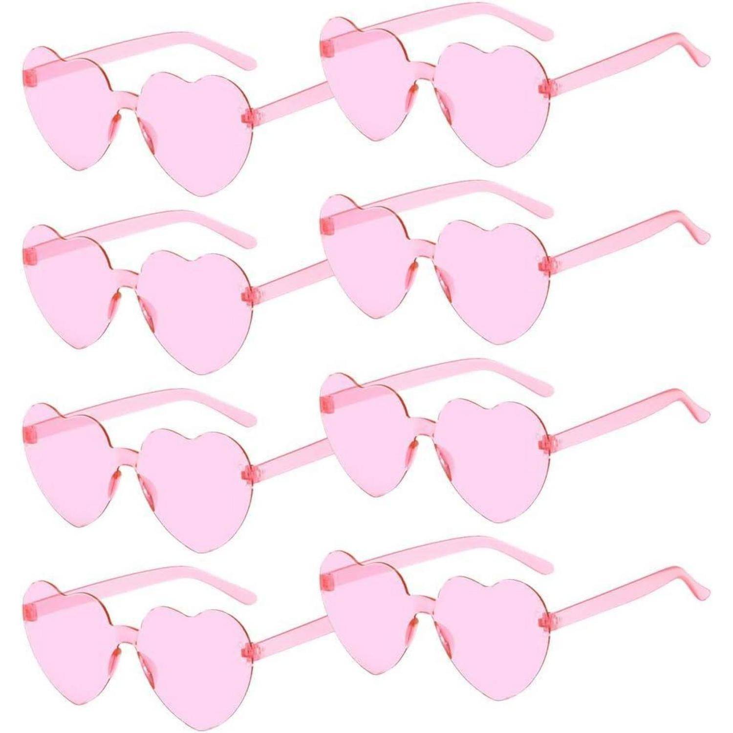 Brille Herz Party Fasching Foto Requisiten Geburtstag Rosa 8pcs