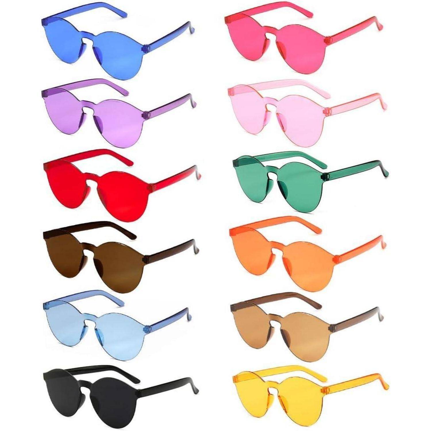 Sonnenbrillen 12er Set Hippie Party Kinder Erwachsene Foto Schwarz