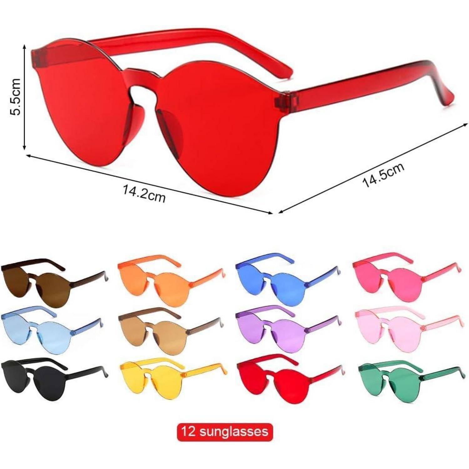 Sonnenbrillen 12er Set Hippie Party Kinder Erwachsene Foto Schwarz