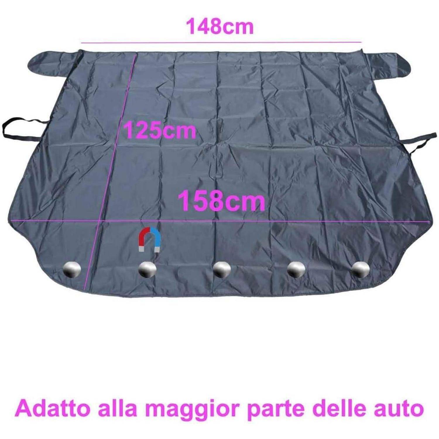 Frontscheibenabdeckung Winter 158x125cm Schnee Eis Frost Schwarz
