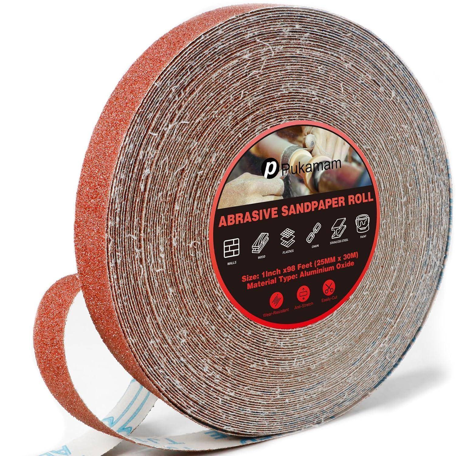 Schleifpapier Rolle 40 Körnung 25 mm 30 m Schmirgelleinen P40