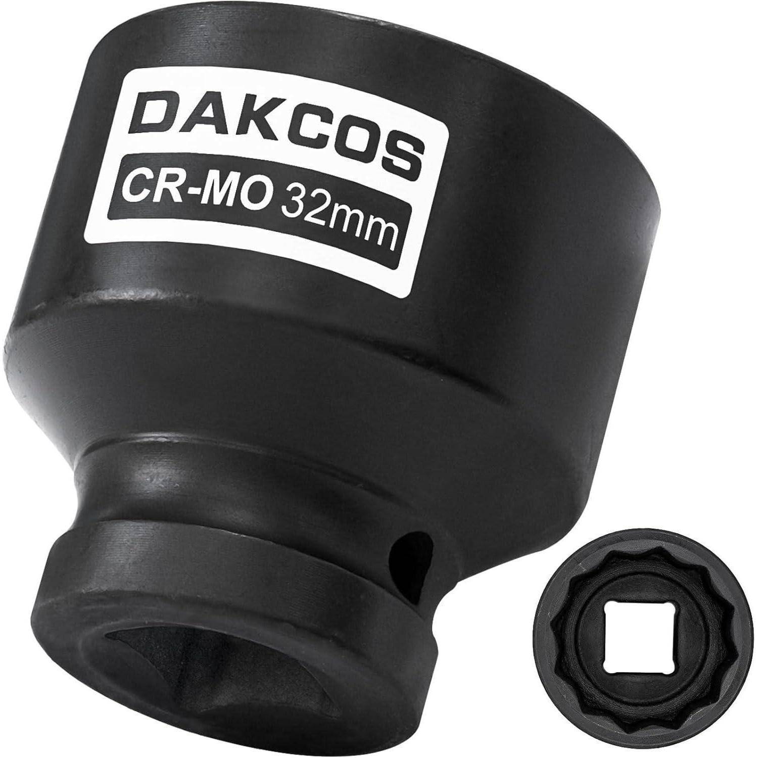 Ein schwarzer 32-mm-Steckschlüssel-Adapter mit der Beschriftung 