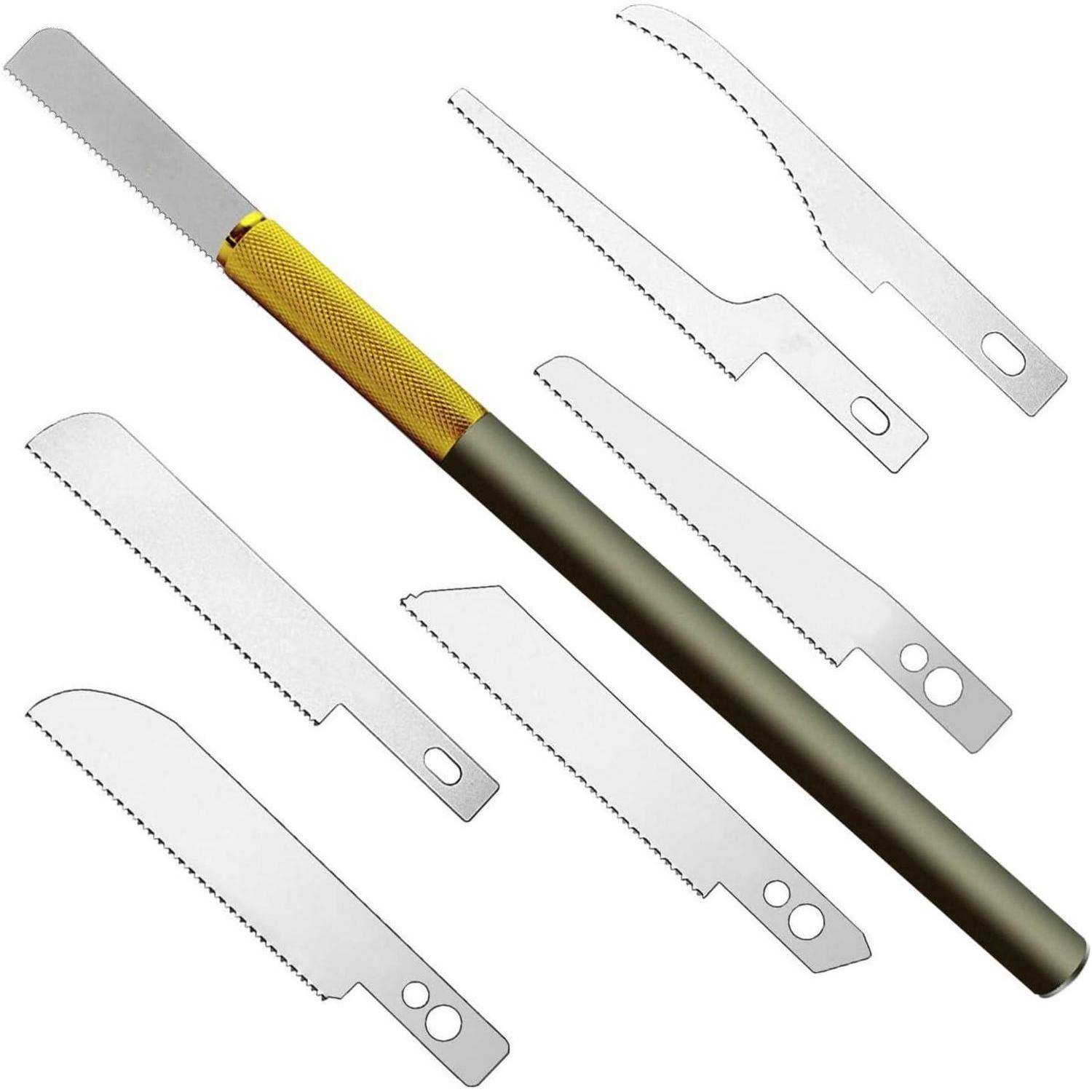 Handsäge Mini 6teilig Modelliermesser Heimwerker Werkzeugset Version 3