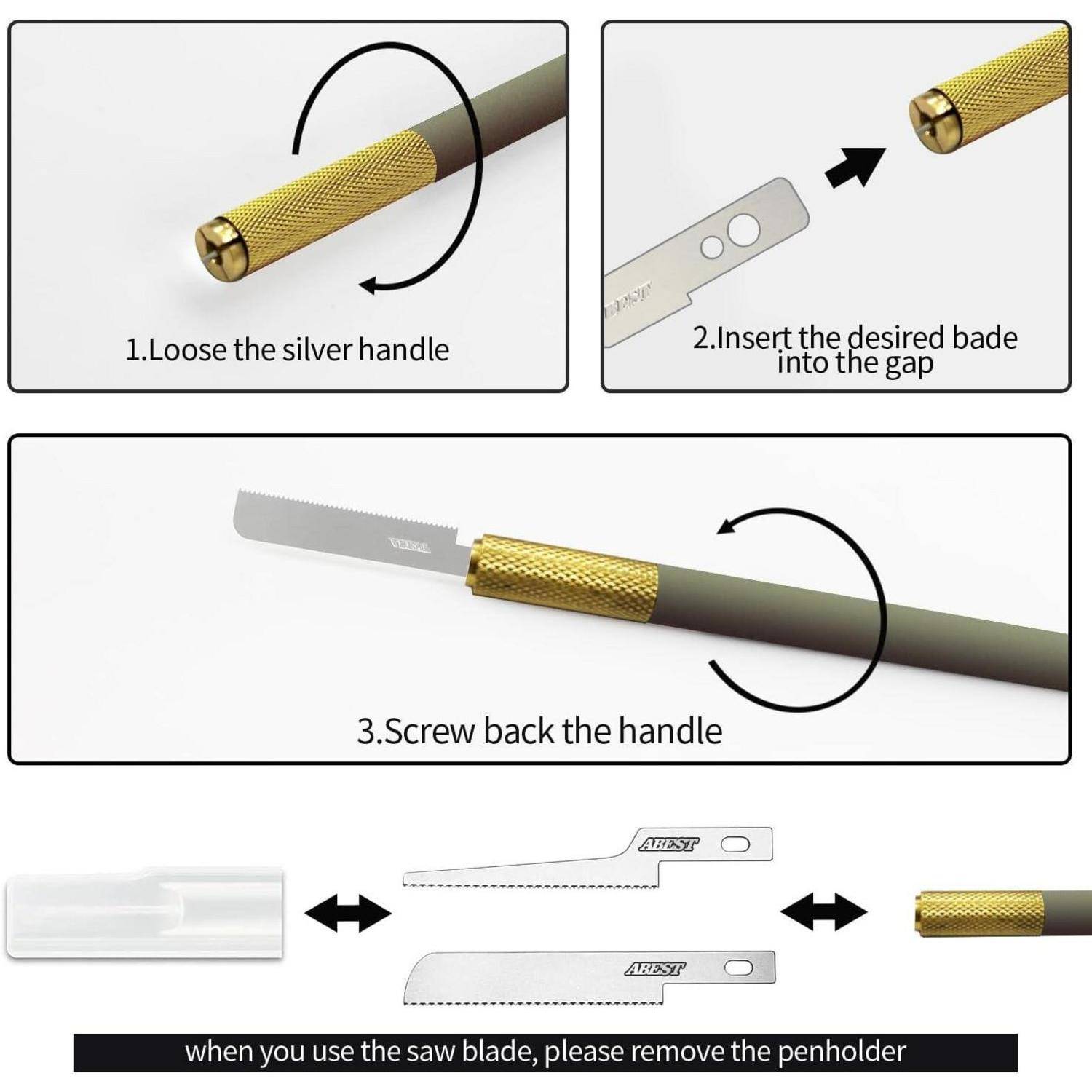 Handsäge Mini 6teilig Modelliermesser Heimwerker Werkzeugset Version 3