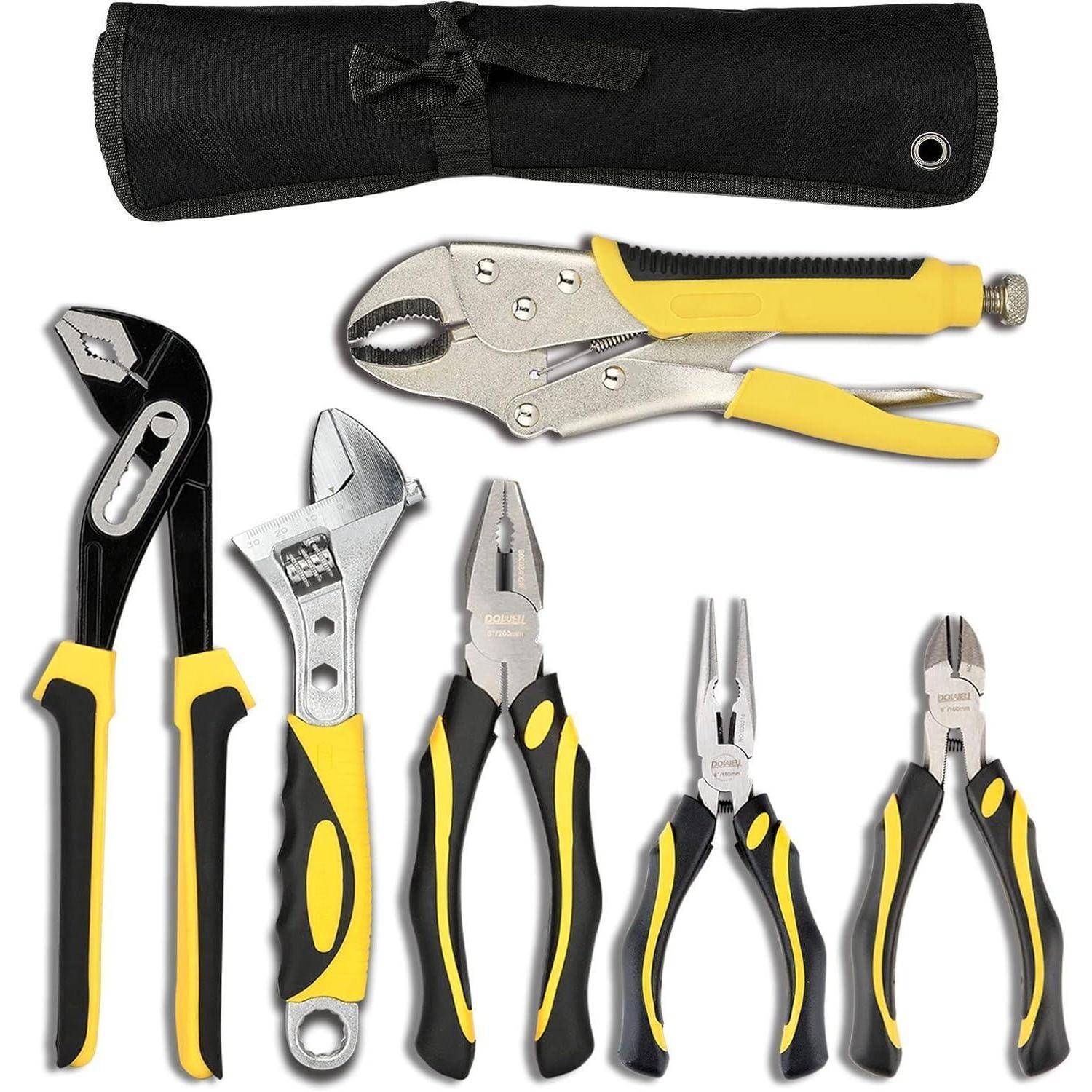 Zangen Set Schraubenschlüssel Nutgelenkzange Schneidezange 6PCS