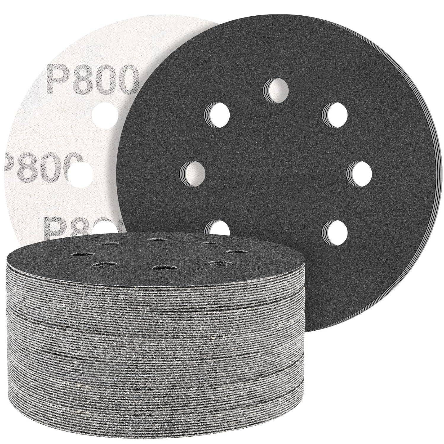 Schleifpapier Siliciumcarbid 125mm Klett Rund 8 50 Stück 800 Körnung