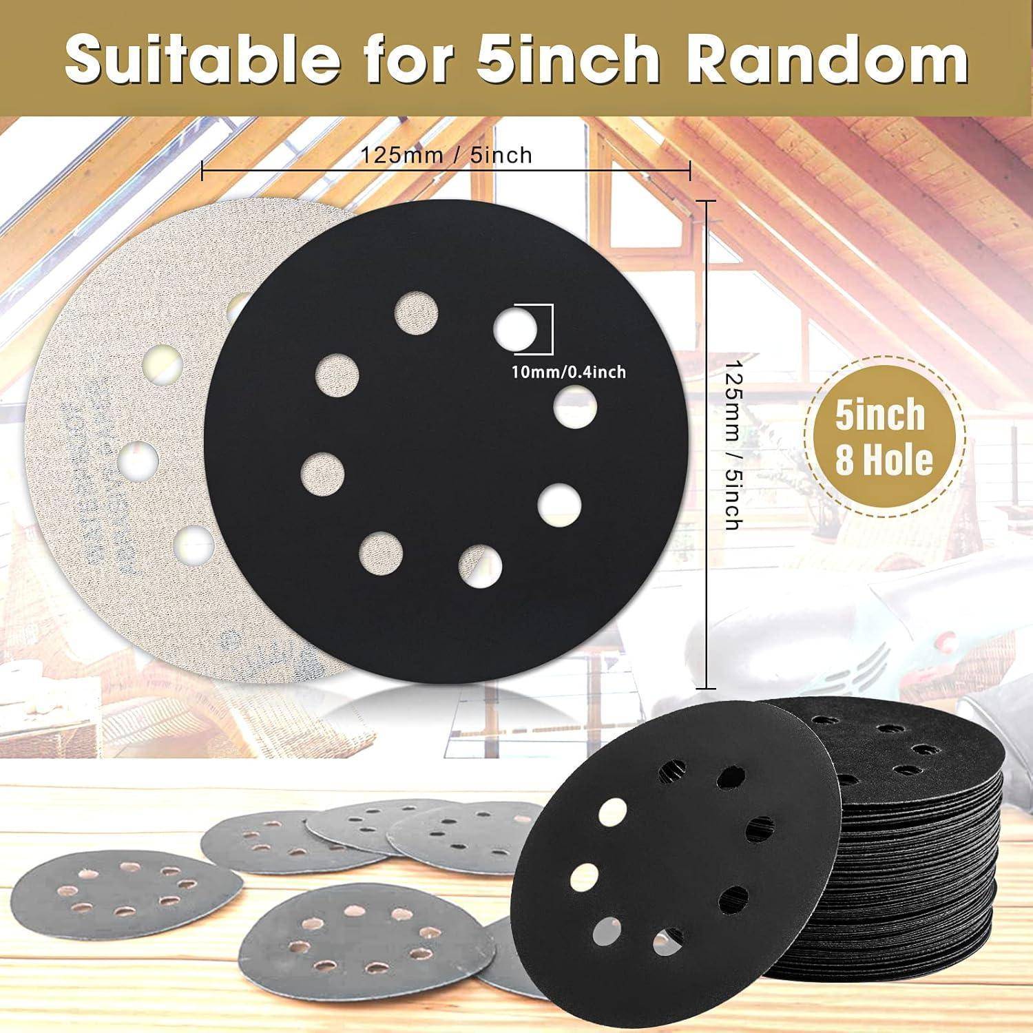 Schleifpapier Siliciumcarbid 125mm Klett Rund 8 50 Stück 800 Körnung