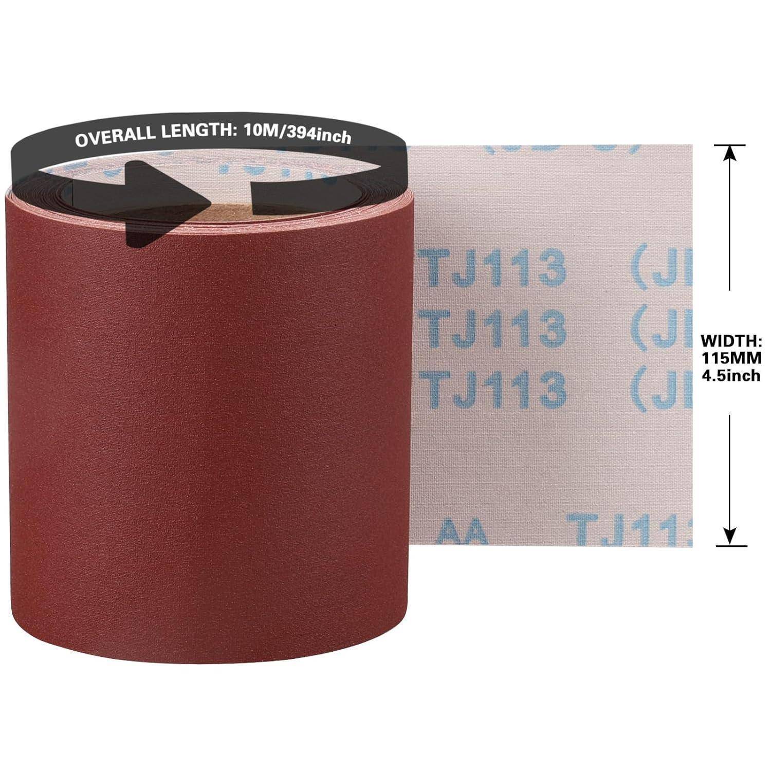 Schleifpapier 115mm Rolle 10m Körnung 320 SBJ-115mm-320