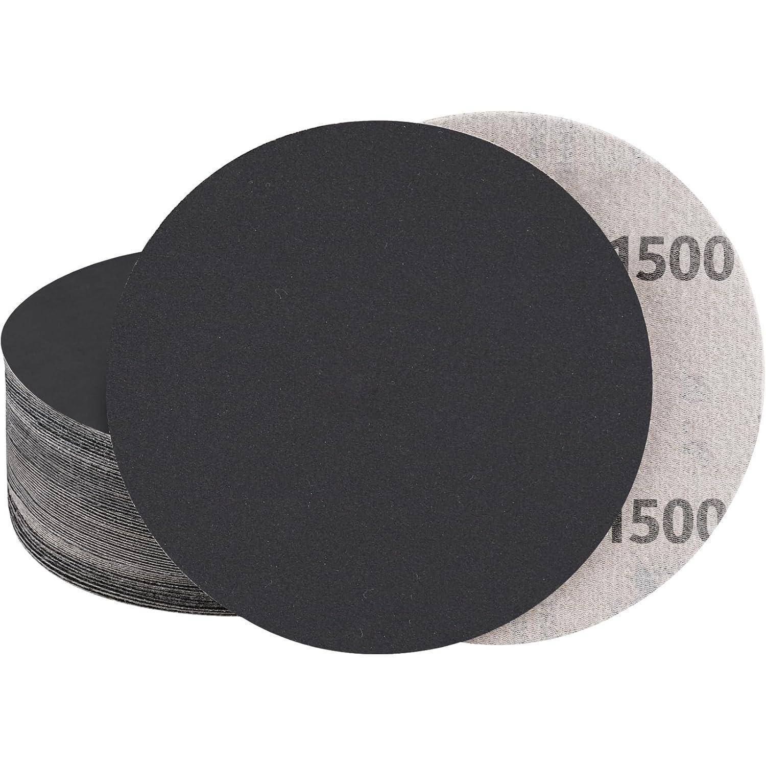 Schleifpapier 150mm Klett lochfrei trocken nass 30 stück 1500 körnung