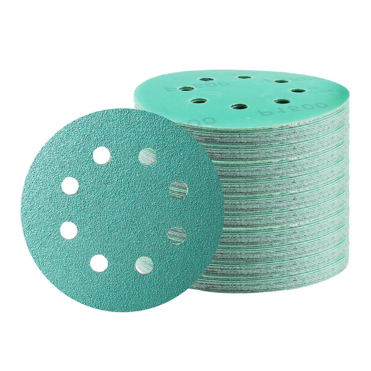 Schleifscheiben 50 125mm 8Loch Green 50PCS Sanding Discs