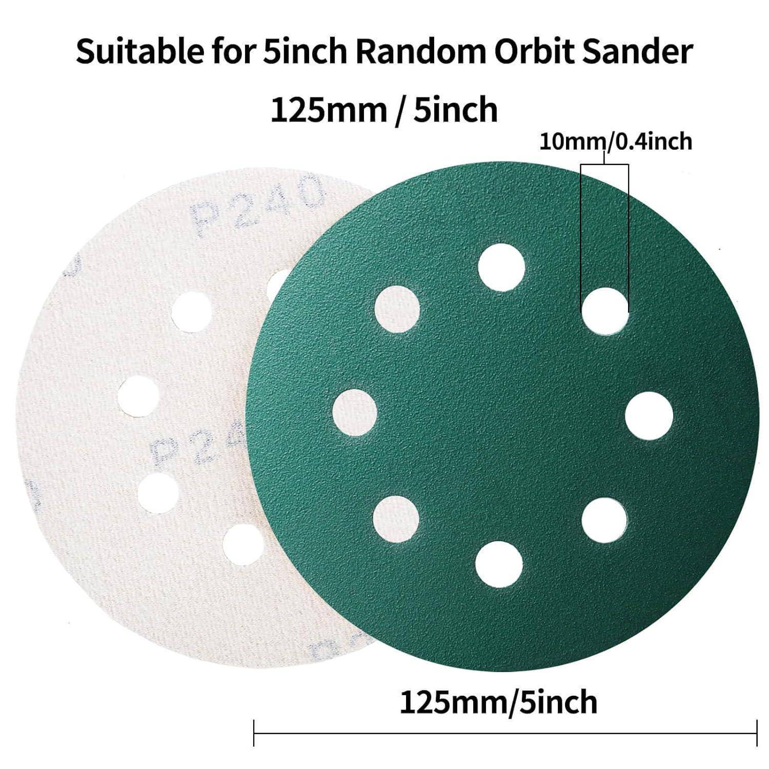 Schleifscheiben 50 125mm 8Loch Green 50PCS Sanding Discs