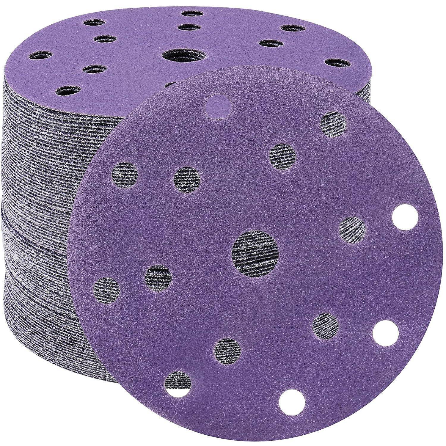 Schleifpapier 50 150mm Klett 15 Loch 6Zoll Exzenter Holz 240 Körnung
