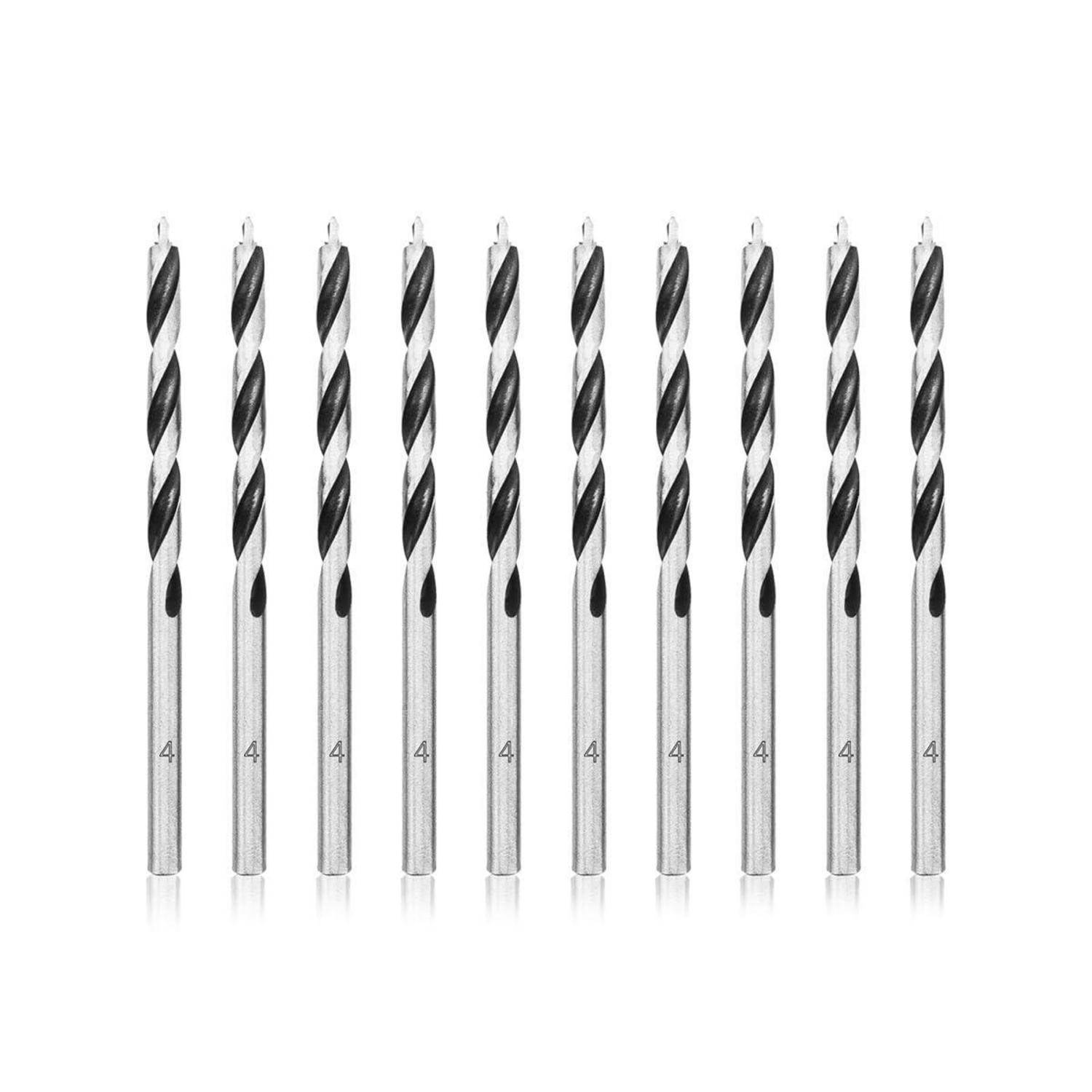 Holzbohrer 4mm 10Pcs Brad Point Holzspiralbohrer 4mm x 10 PCS