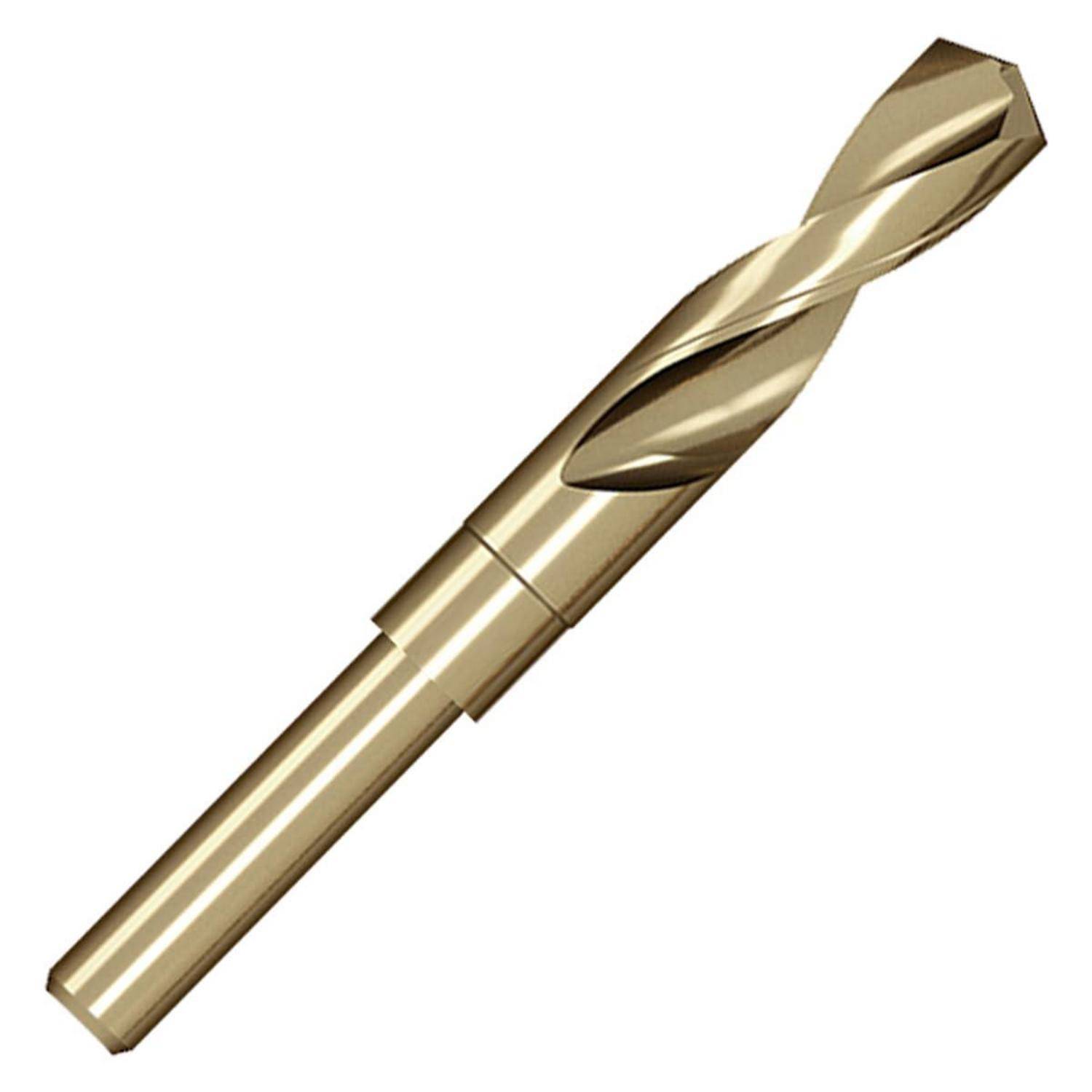 Ein Metallbohrer mit einer Spiralnut-Konstruktion zum Durchbohren von Materialien, der häufig in Bau und Fertigung verwendet wird.