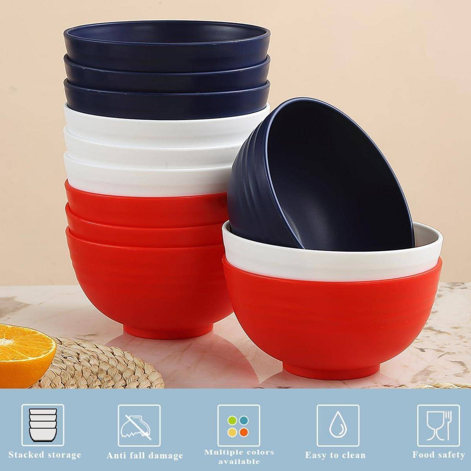 Schüsseln Kunststoff Set 12 Stück 750ml Ramen 5. Fr-farbe