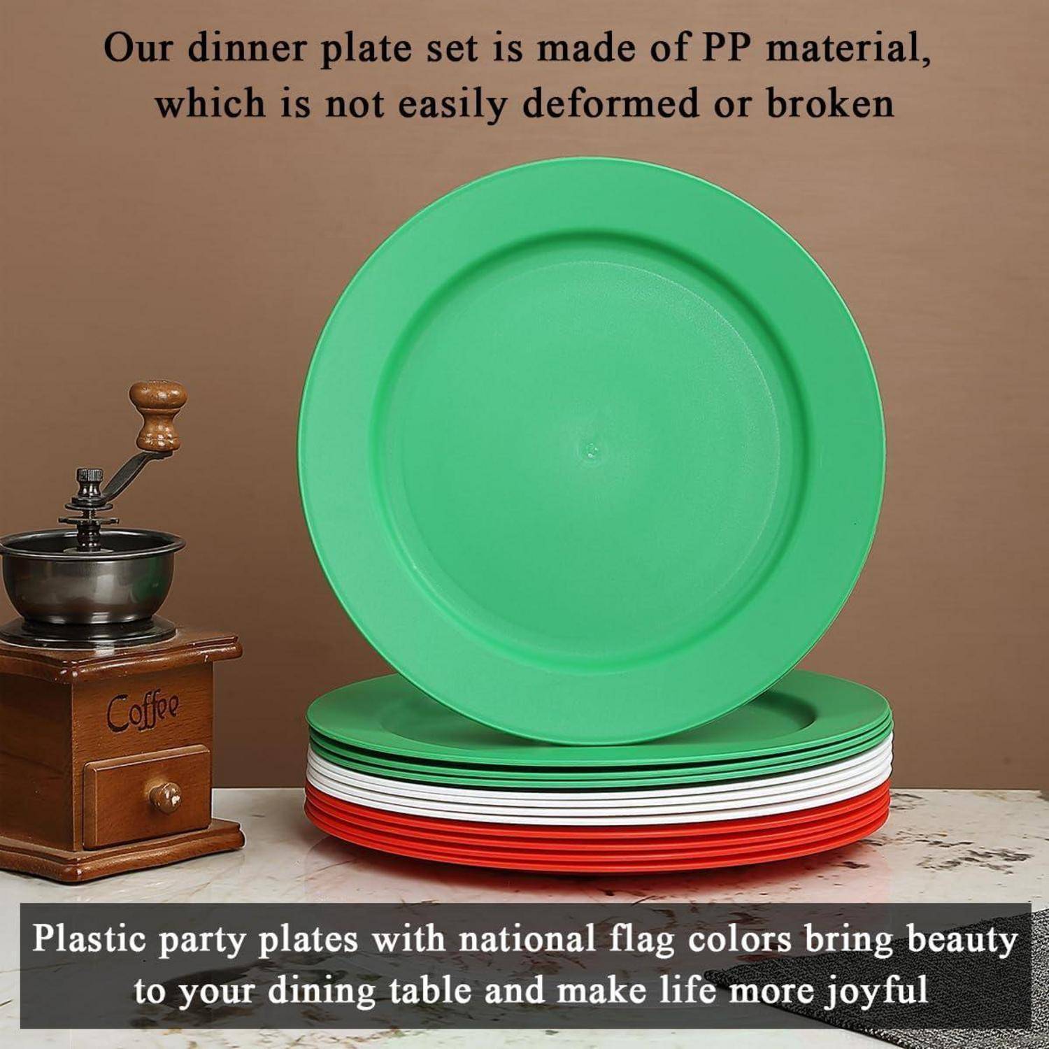 Plastikpartyteller in Nationalflaggenfarben bringen Schönheit auf Ihren Esstisch und machen das Leben froher.