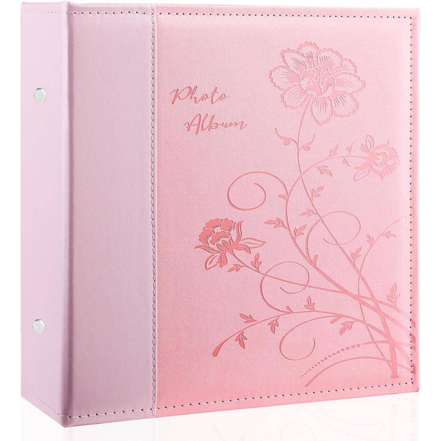 Fotoalbum 10x15 1000 Fotos Slip in Leder Cover 1000 Fotos Rosa