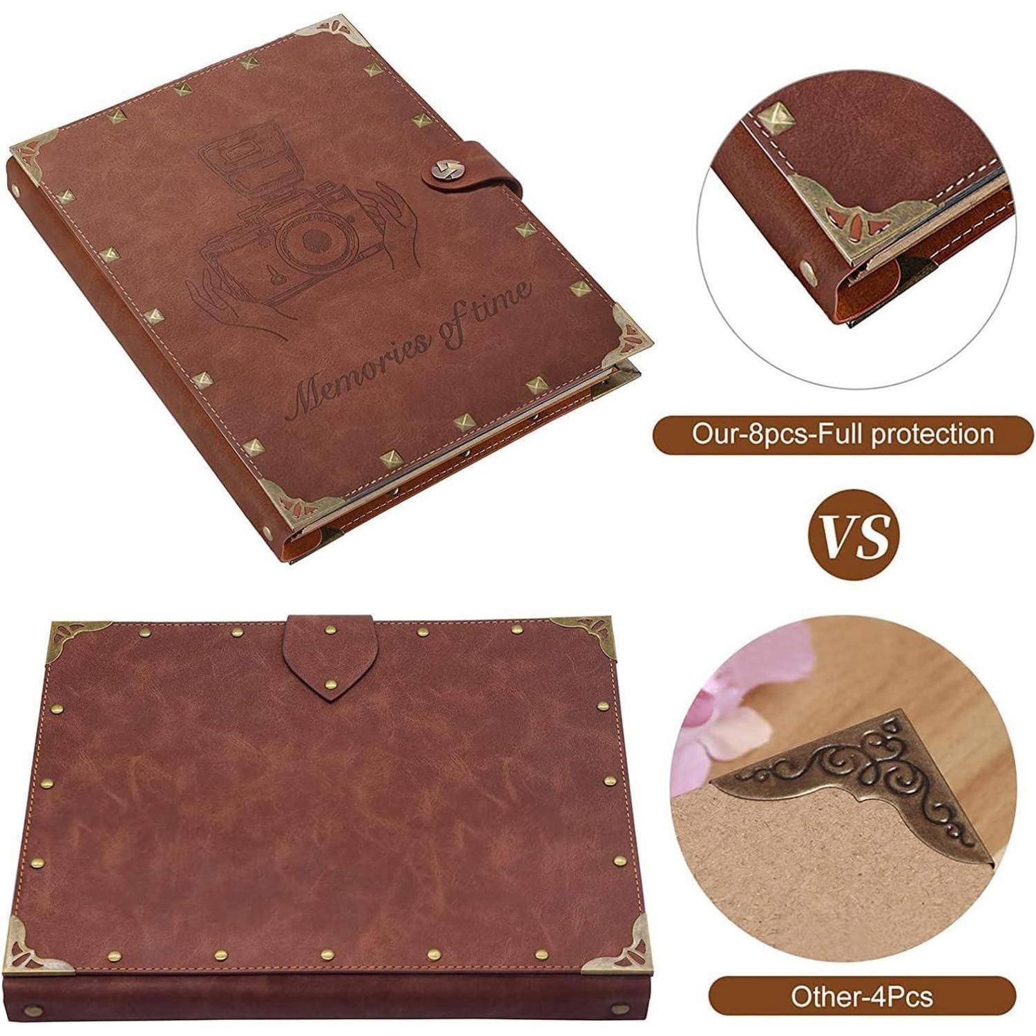 Fotoalbum Selbstgestalten Nieten schwarze Seiten Geschenk Kaffee