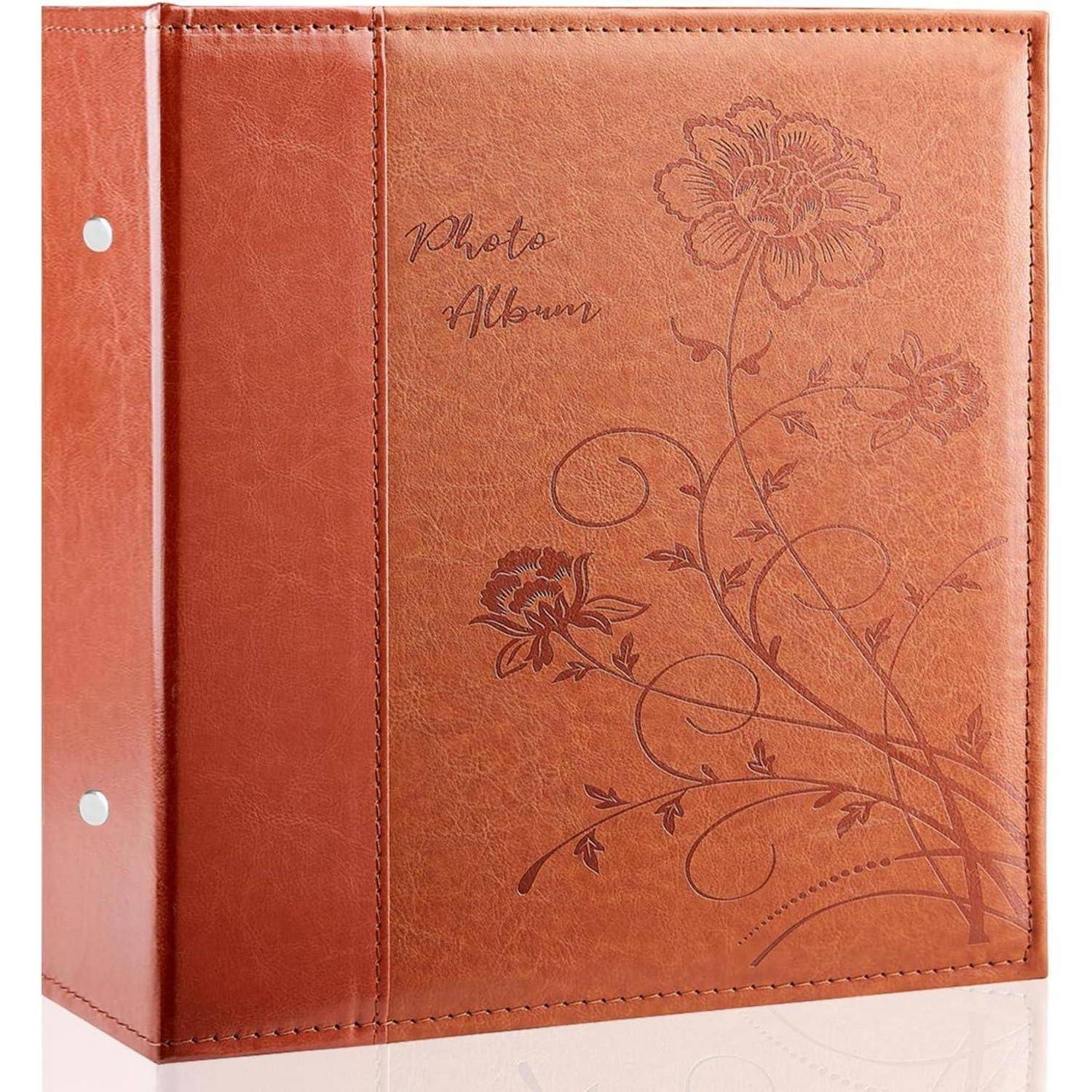 Fotoalbum 10x15 Slip in Leder Cover Landschaft 1000 Fotos Braun