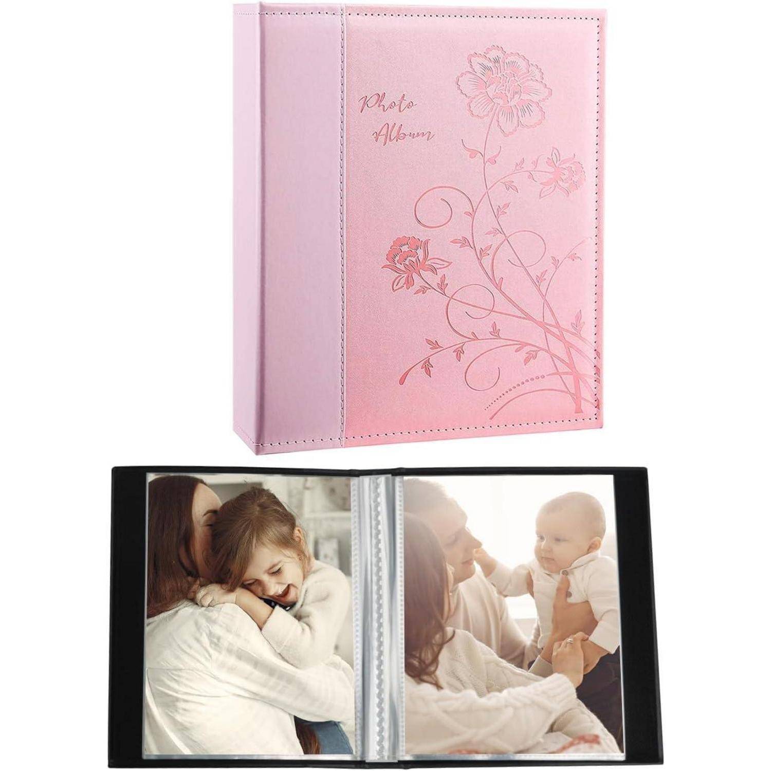 Fotoalbum 10x15 52 Vertikal Top Loading 2 Pakete 50 Fotos 2PK Rosa