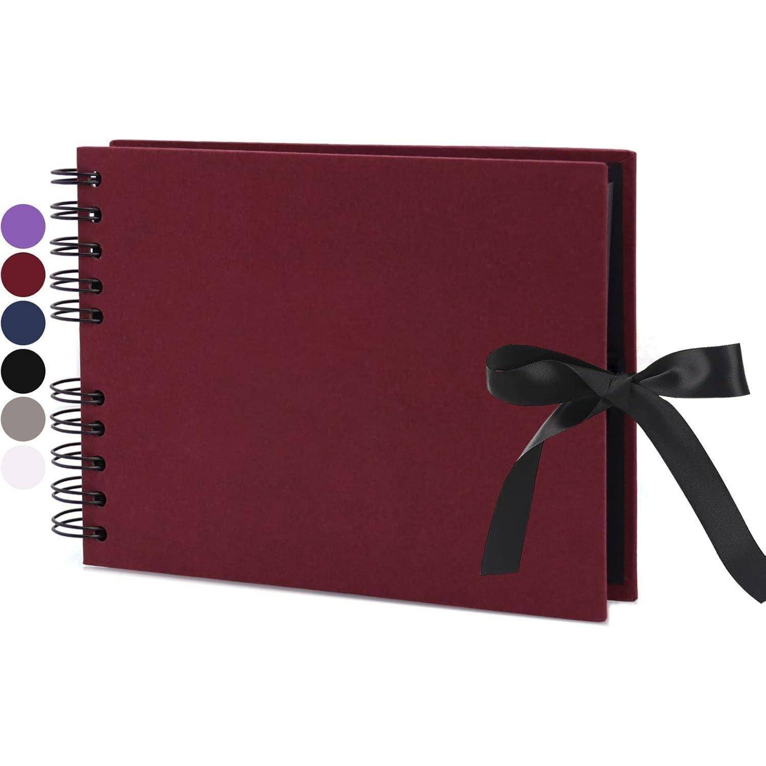 Fotoalbum Fotobuch DIY 40 Seiten Seidenband 80 10x15 24x17 cm Rot