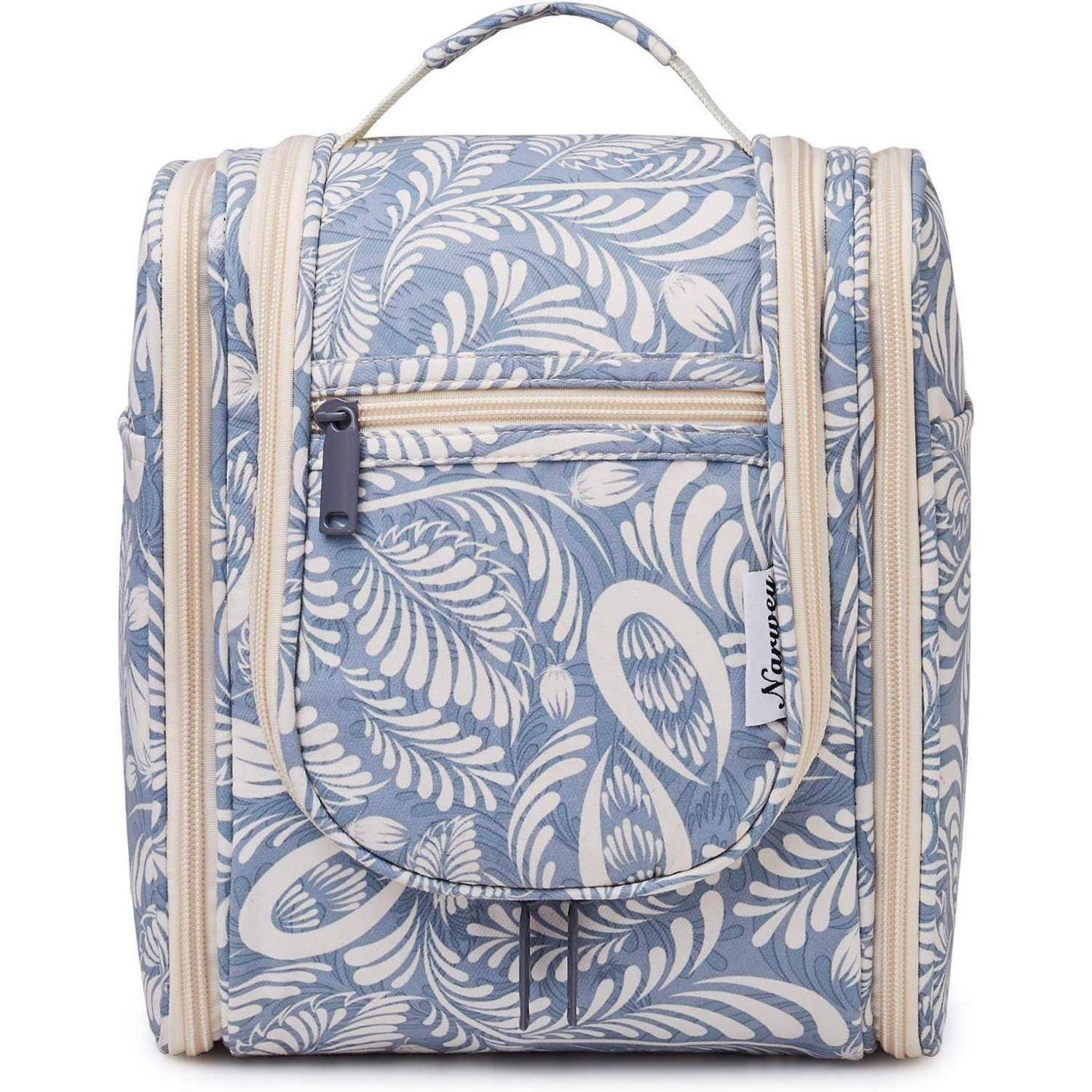 Kulturbeutel Damen Herren Kinder Kosmetiktasche A-blaues Blatt S