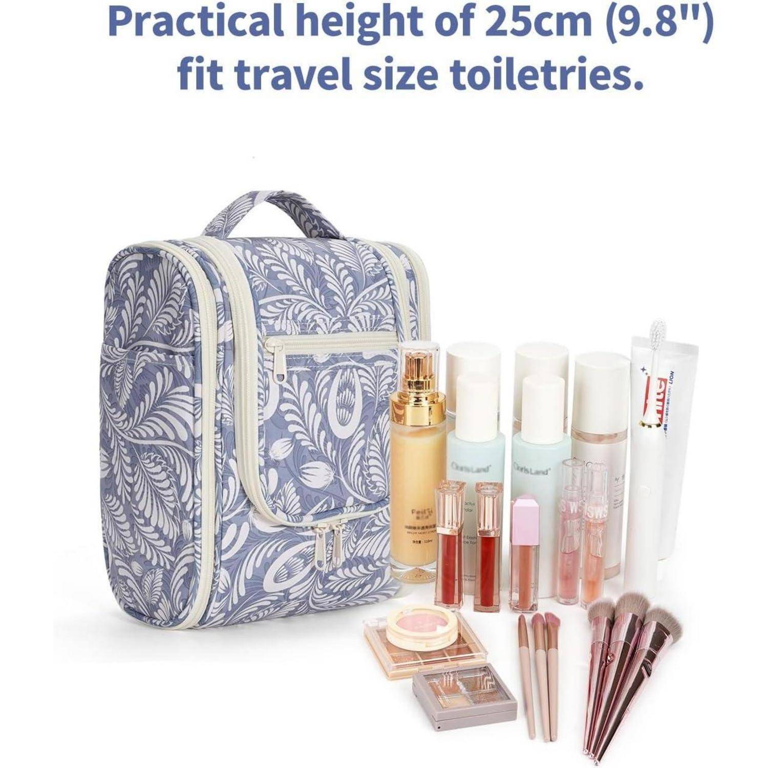 Kulturbeutel Damen Herren Kinder Kosmetiktasche A-blaues Blatt S