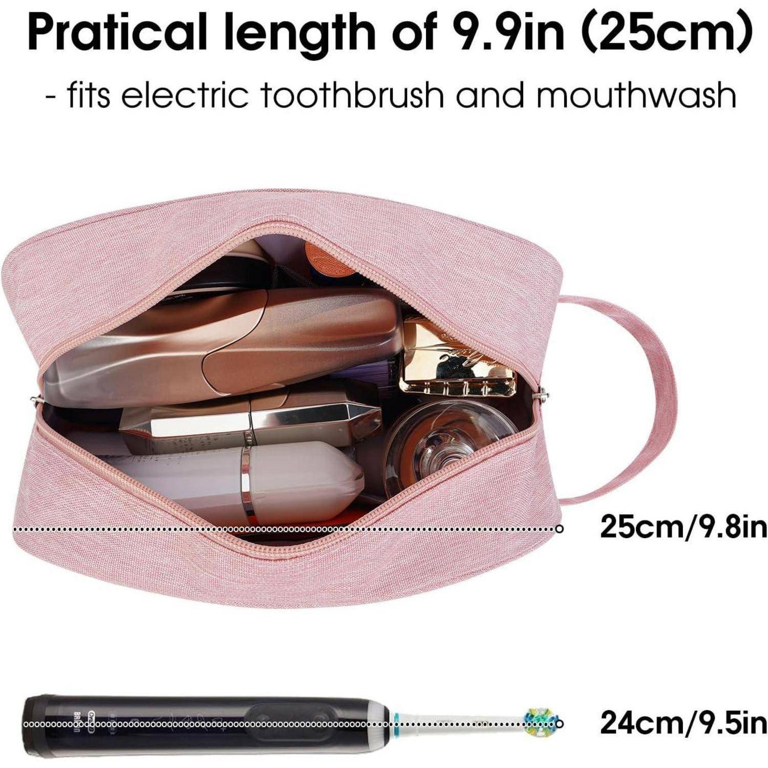 Kosmetiktasche Damen wasserdicht Kulturbeutel Organizer rosa B-rosa
