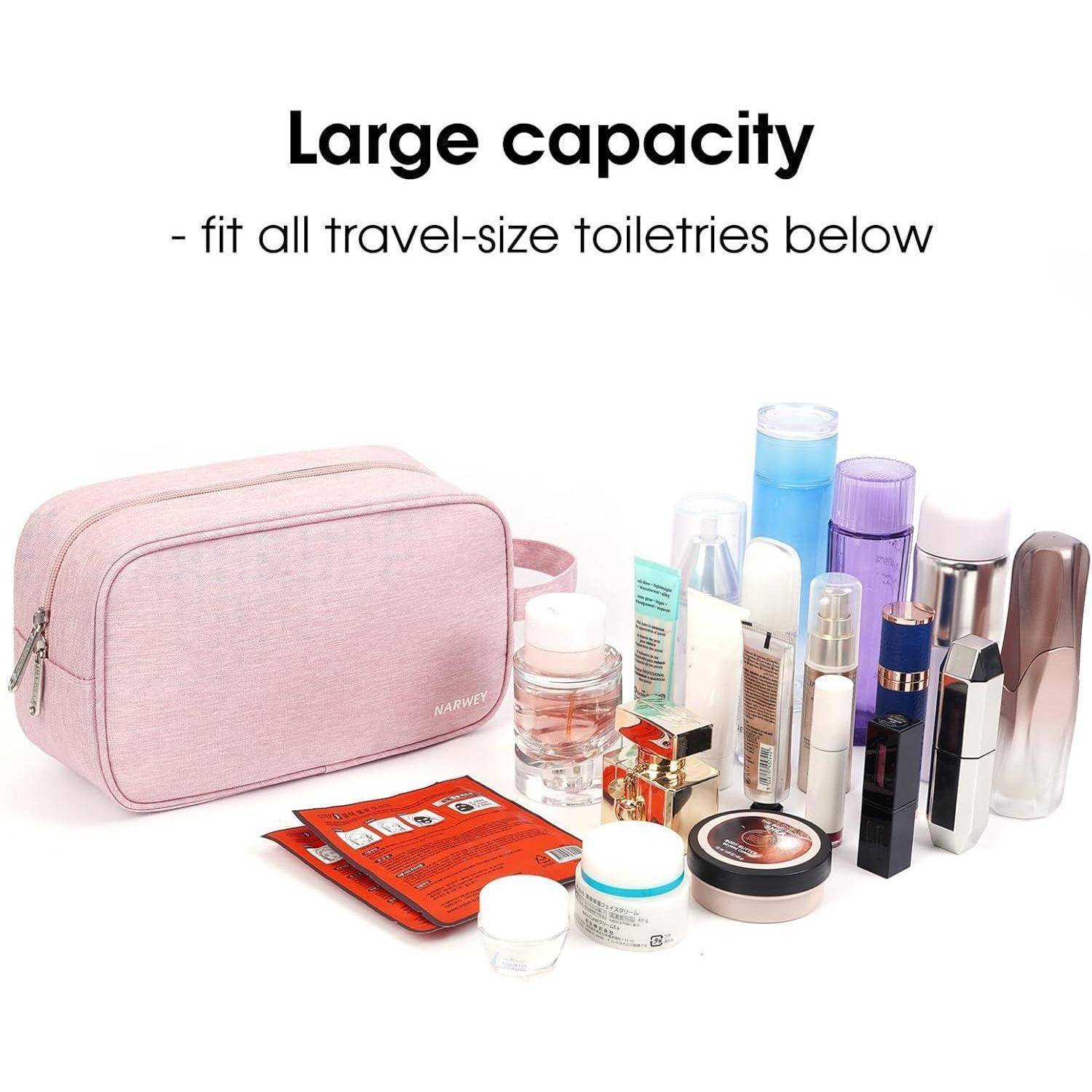 Kosmetiktasche Damen wasserdicht Kulturbeutel Organizer rosa B-rosa