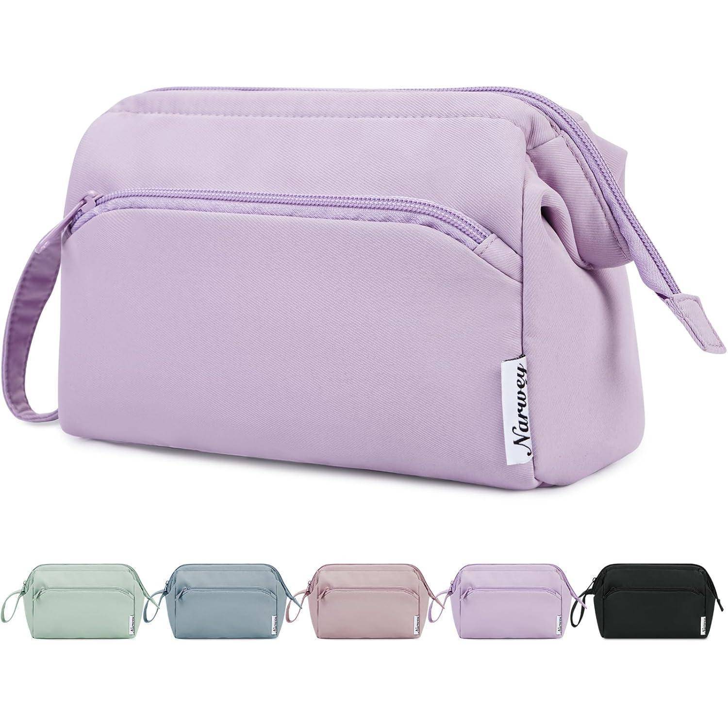 Kulturtasche Damen Kosmetiktasche Schminktasche Reise A-lila