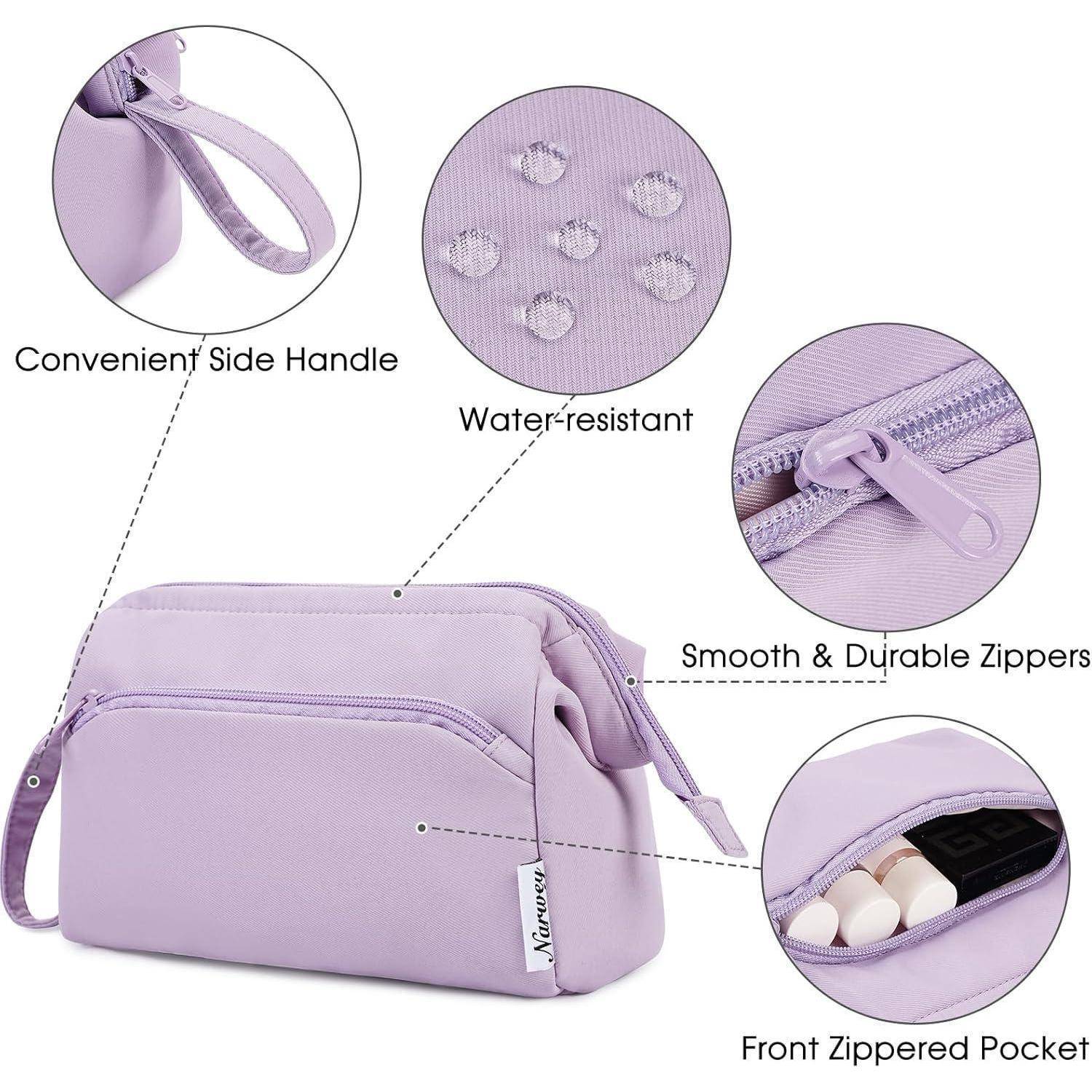 Kulturtasche Damen Kosmetiktasche Schminktasche Reise A-lila