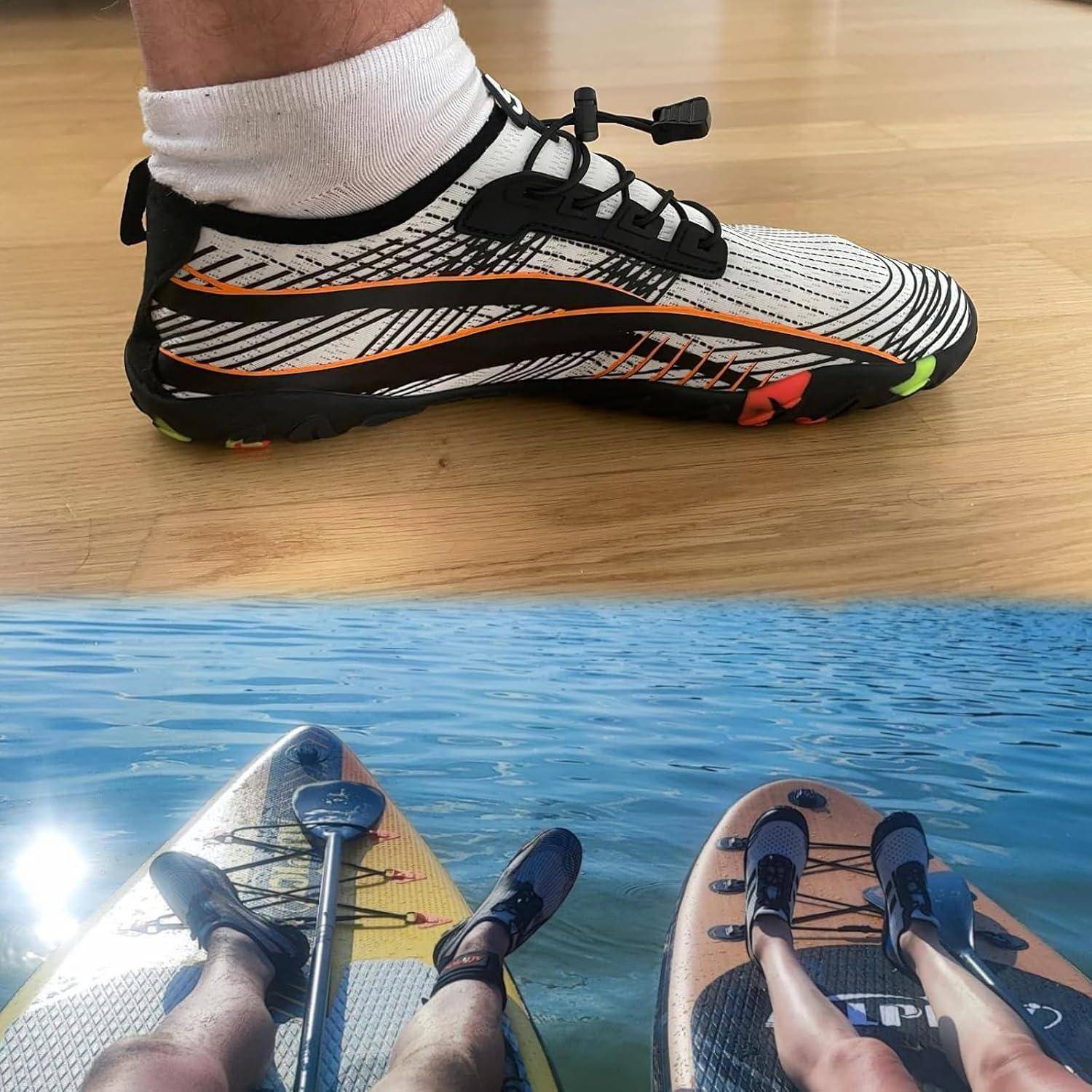 Strandschuhe Badeschuhe Schwimmschuhe Aquaschuhe 38 EU Weiße Orange