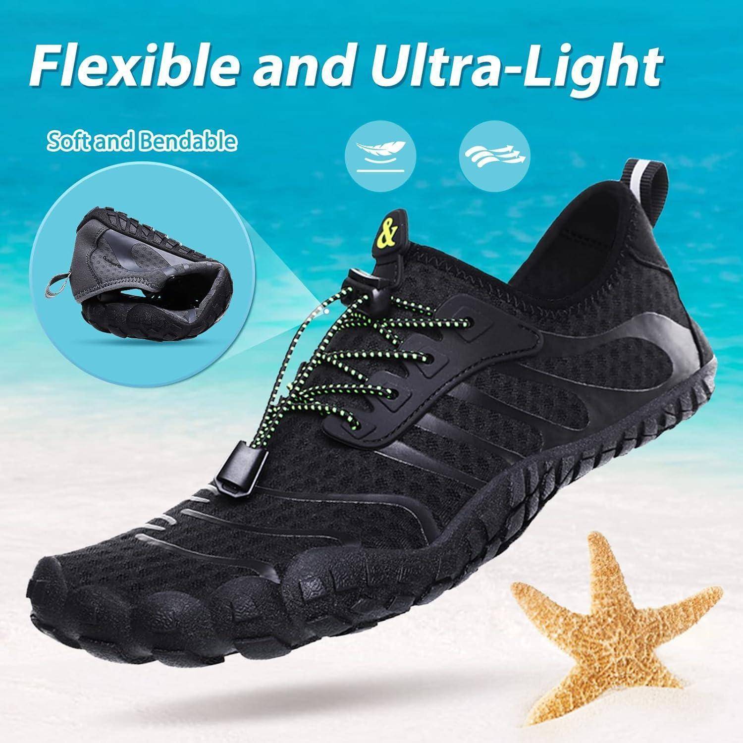 Wasserschuhe Badeschuhe Strandschuhe Schwimmschuhe 36 EU Schwarz