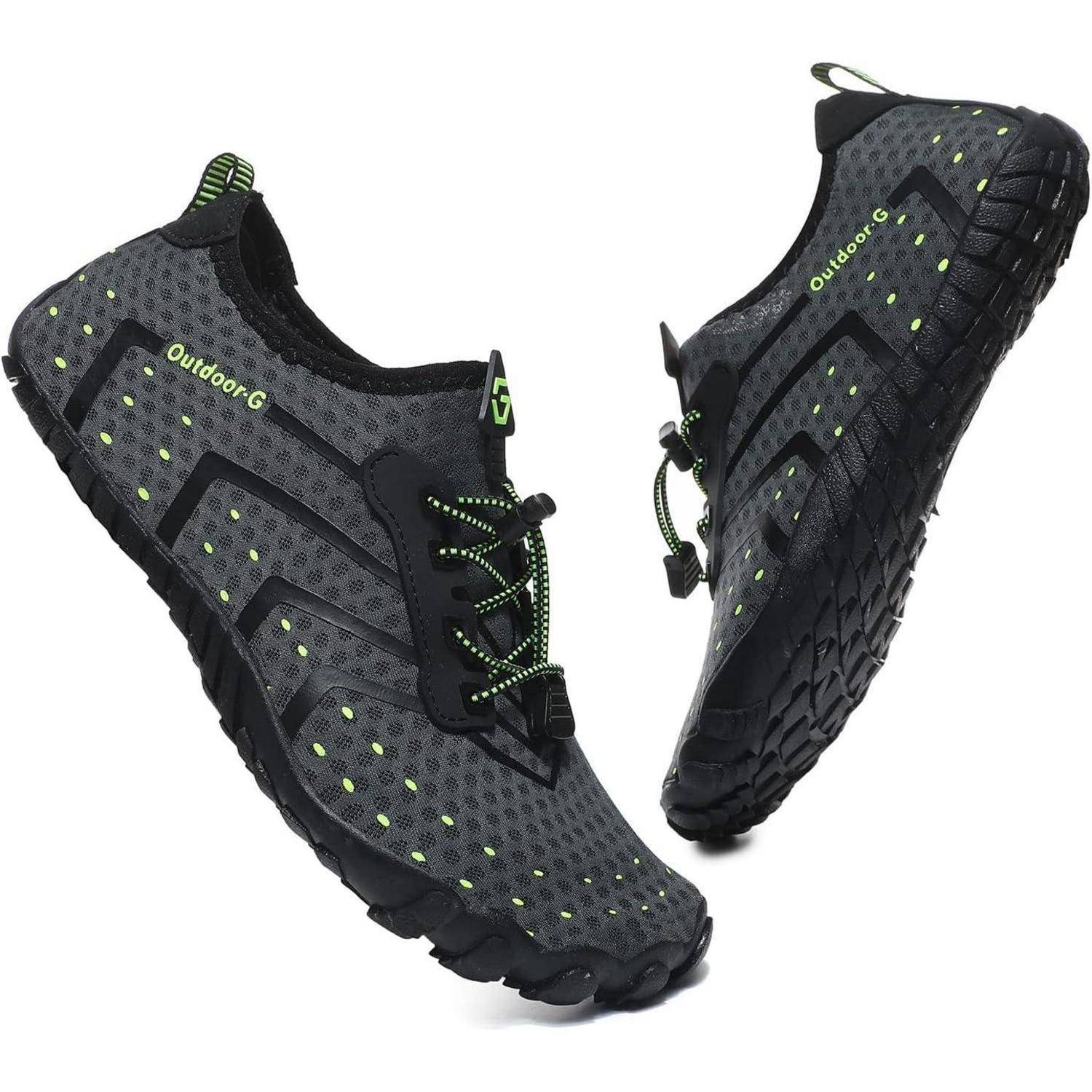 Wasserschuhe Badeschuhe Strandschuhe Unisex Drainagelöcher 42 EU Grau1