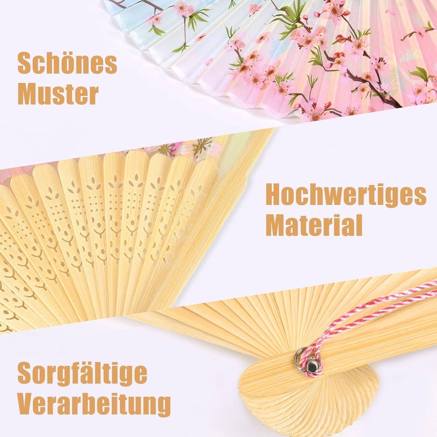 Handfächer Hochzeit 4er Pack Deko Party Fotografie Wanddeko Weiß