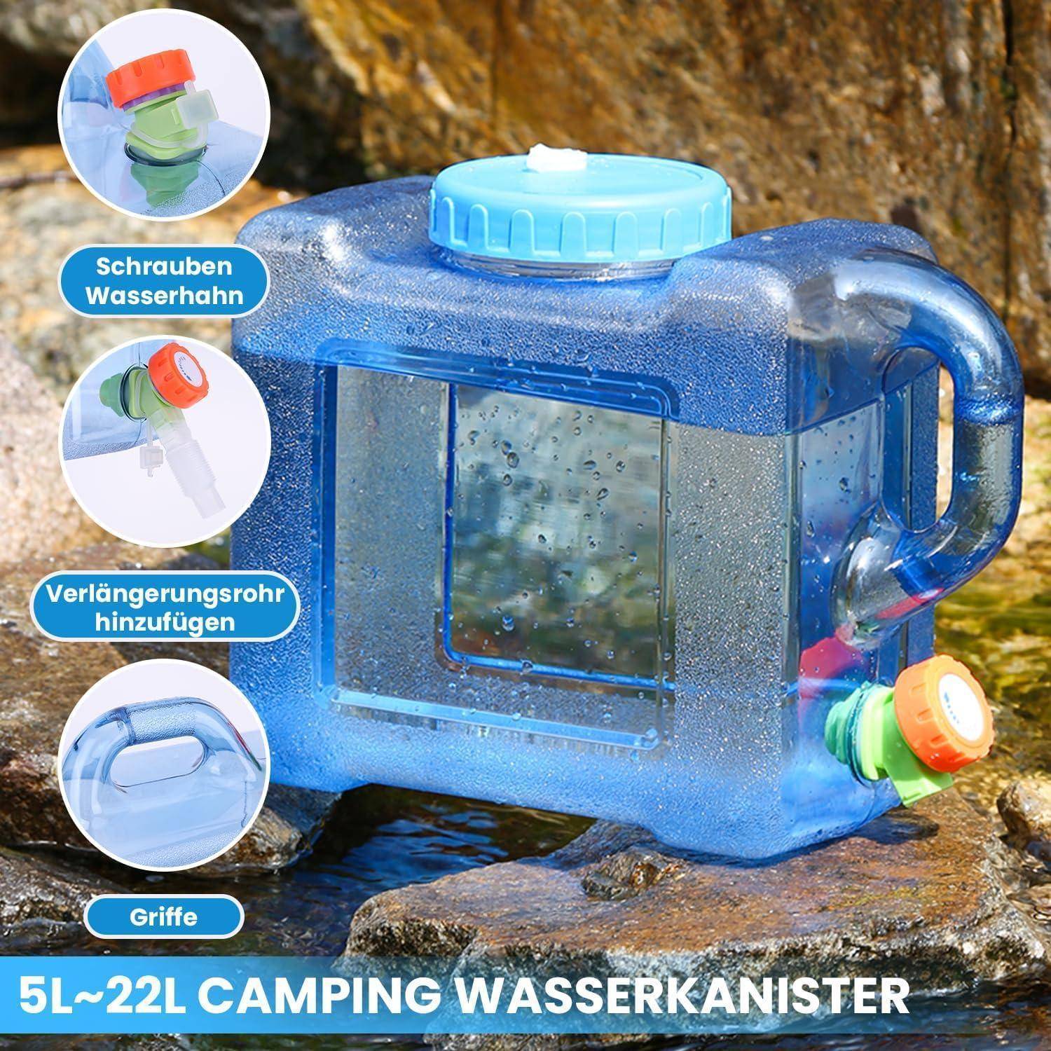 Wasserkanister 22L Trinkwasserkanister Hahn 5 l (normale Version)
